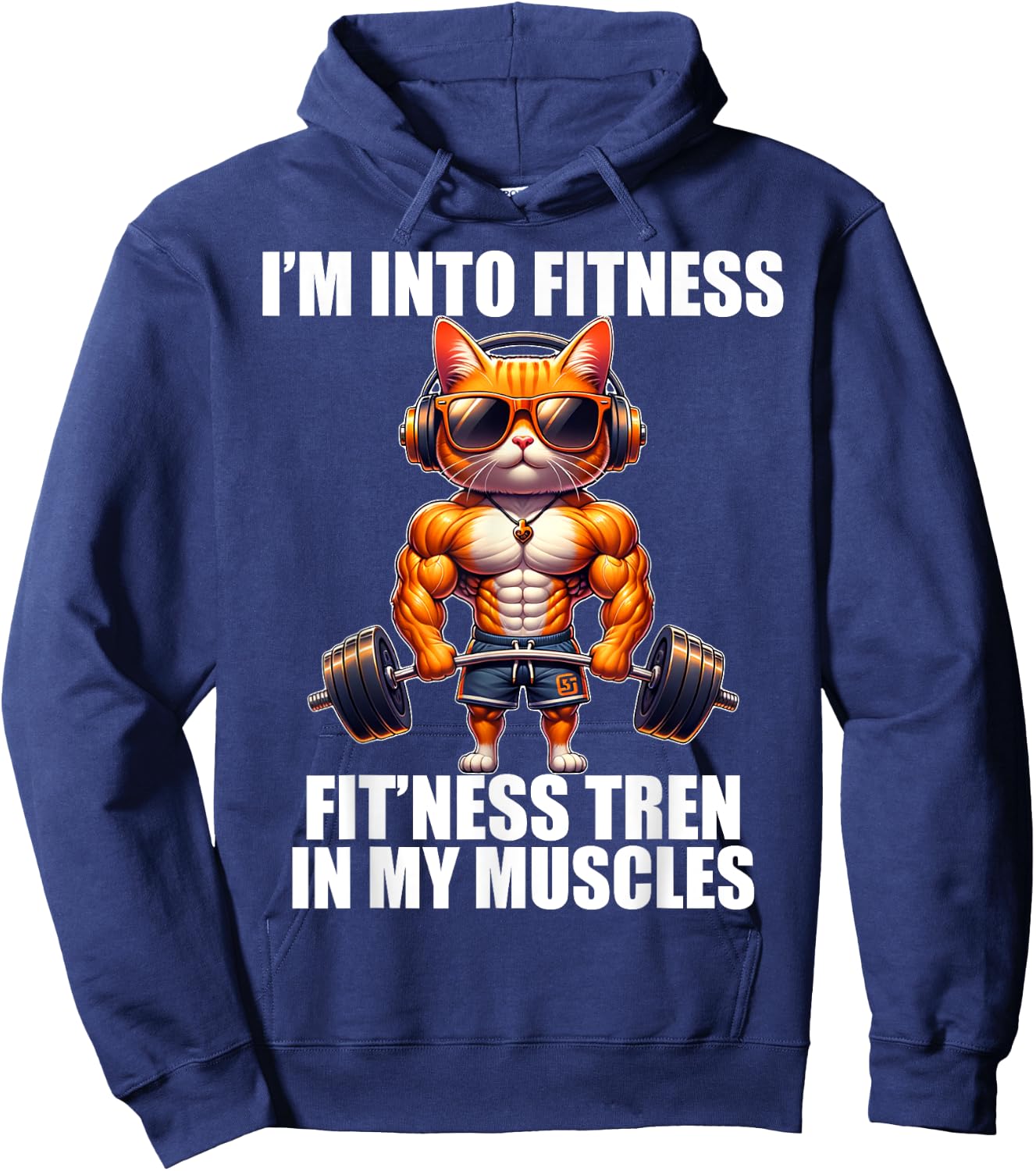 Funny Bodybuilder Tren Steroid Fitness Gym Meme Men Women Hoodie - Hoodie | Navy
