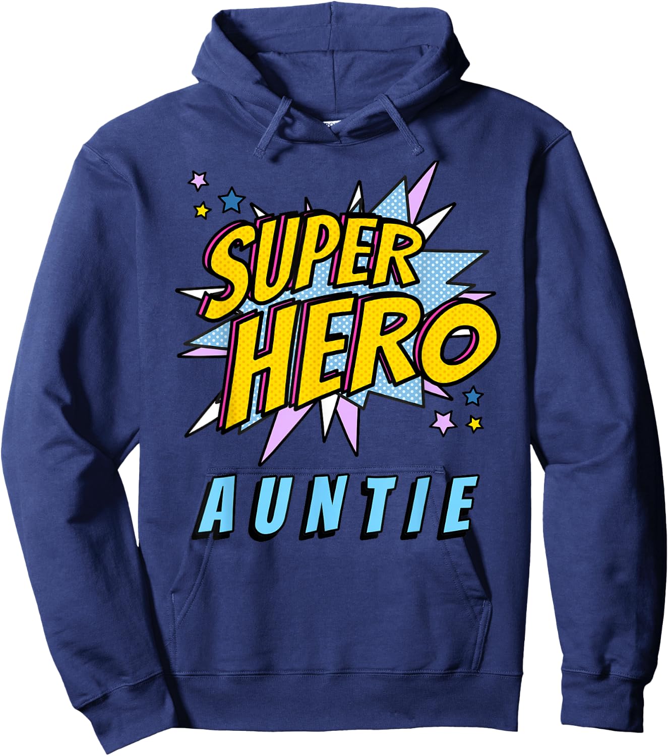 Pop Art Aunt Gifts & Super Hero Auntie Hoodie - Hoodie | Navy