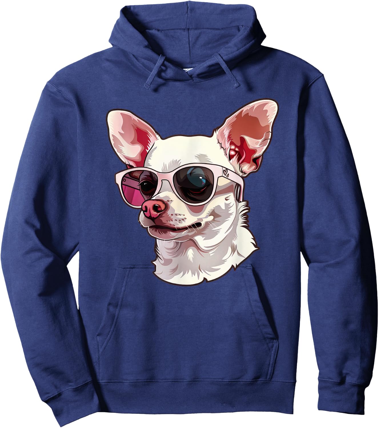 Cute Chihuahua Dog Sunglasses Men Women Kids Hoodie - Hoodie | Navy