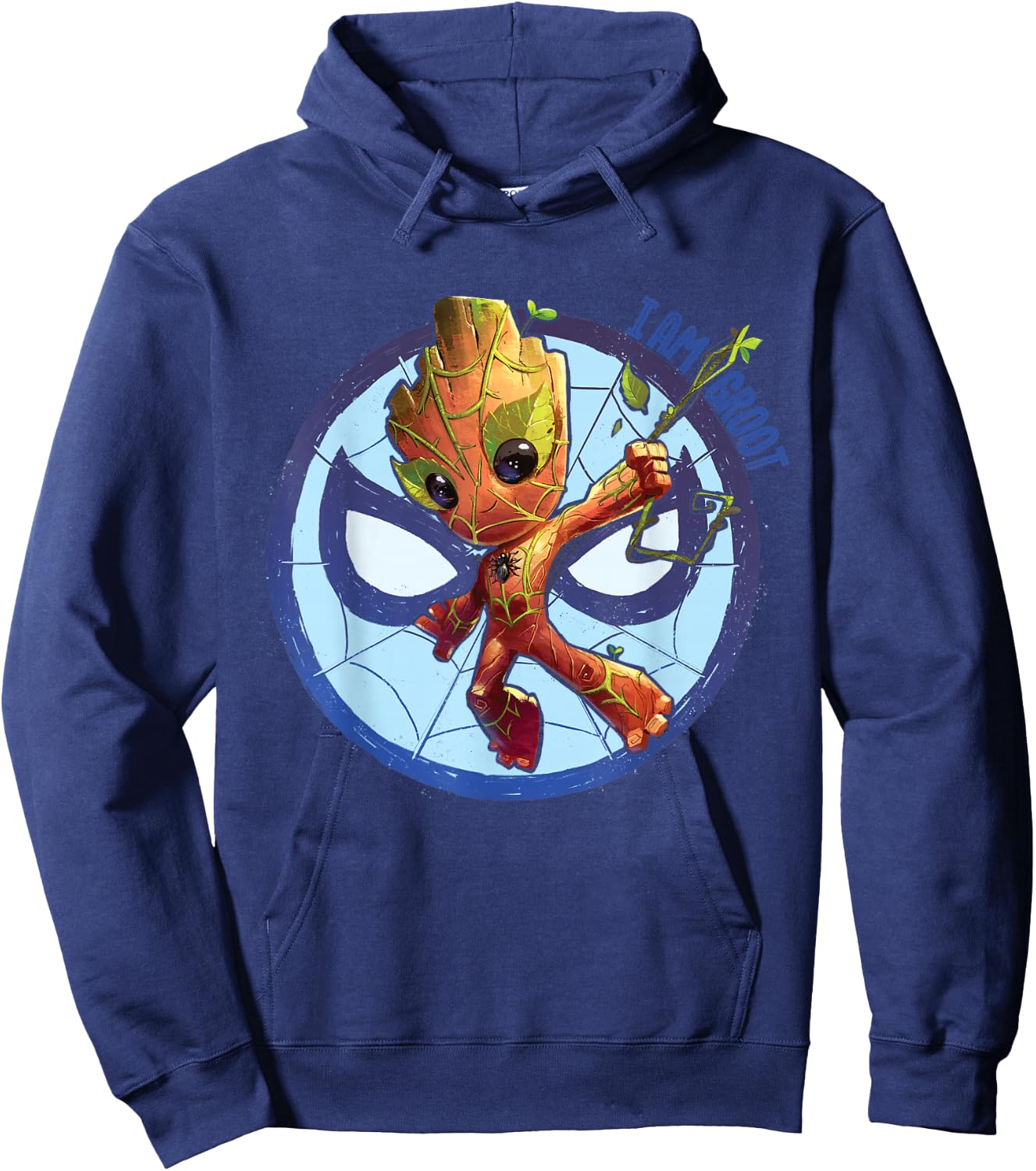 Marvel 85th Anniversary I Am Groot Spider-Man Impression Hoodie - Hoodie | Navy