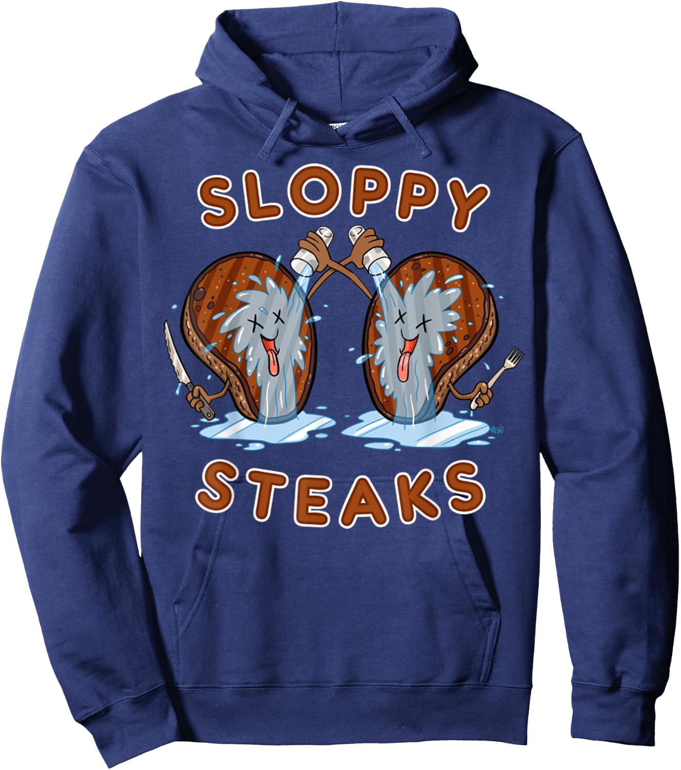 Vintage Sloppy Steaks I Think You Should Leave Hoodie - Hoodie | Navy