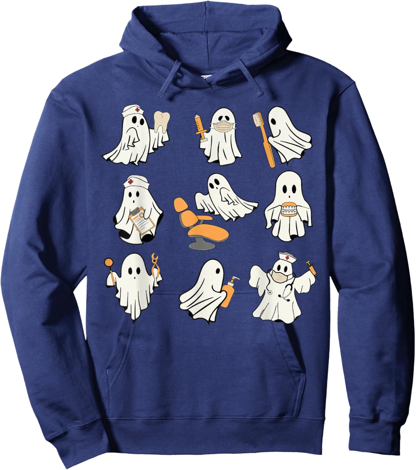 Halloween Dentist Dental Assistant Dental Hygiene Hoodie - Hoodie | Navy