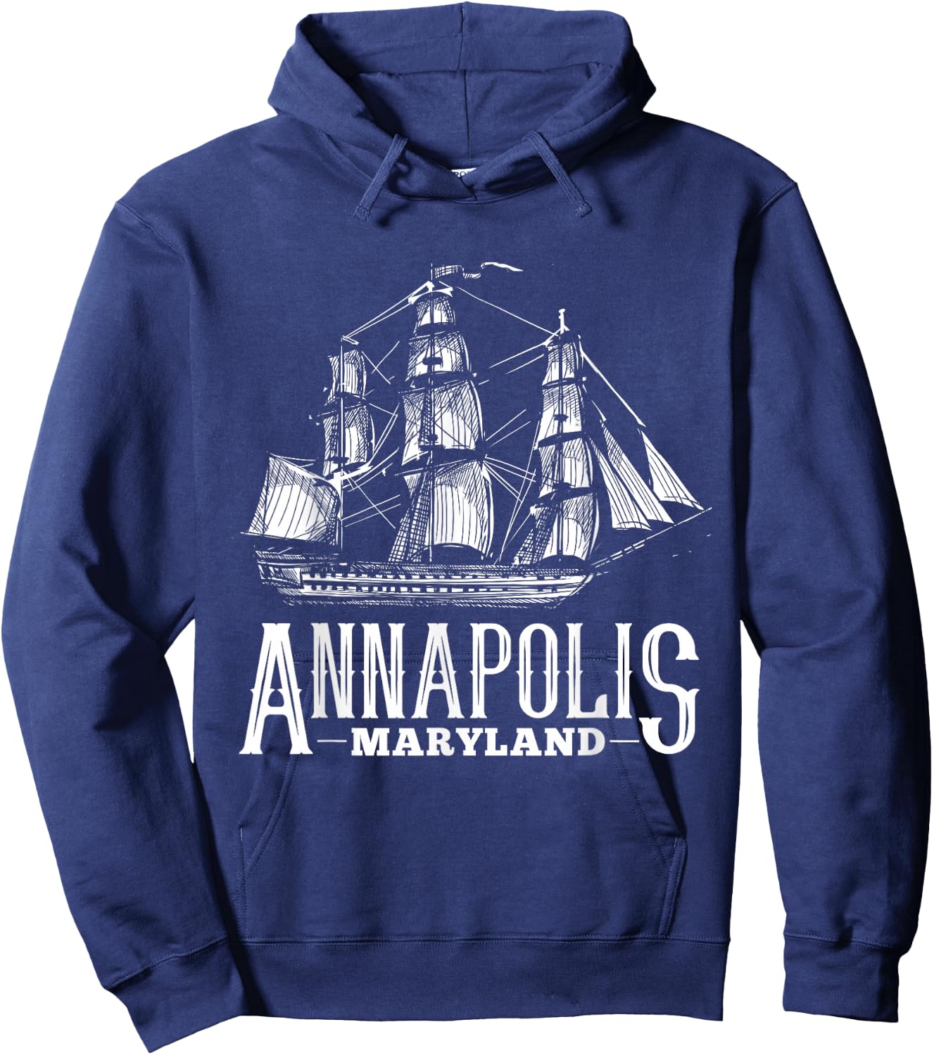 Annapolis Maryland Sailboat Sailing Nautical Annapolis MD Hoodie - Hoodie | Navy