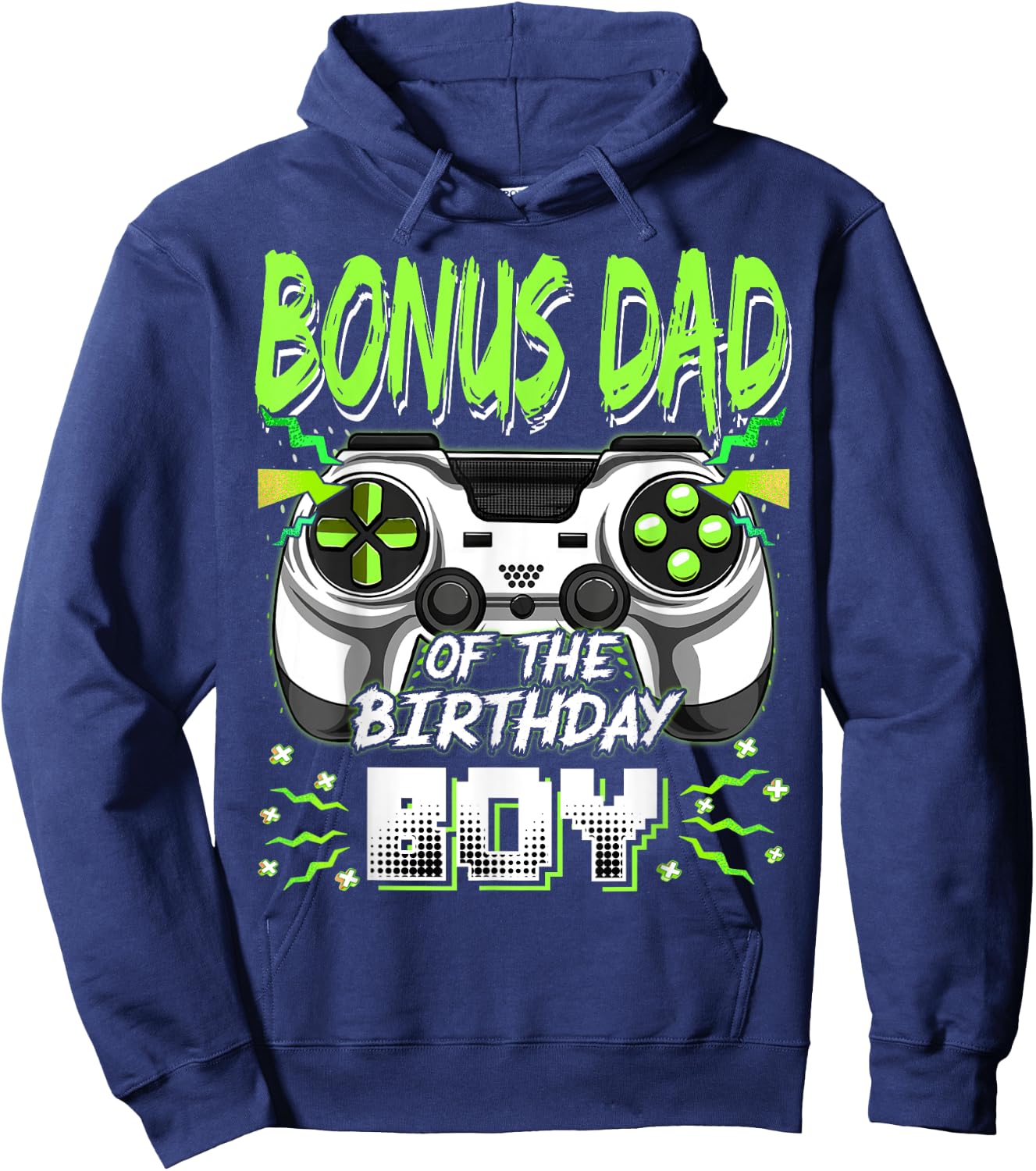 Bonus Dad Of The Birthday Boy Video Game Bday Party Hoodie - Hoodie | Navy