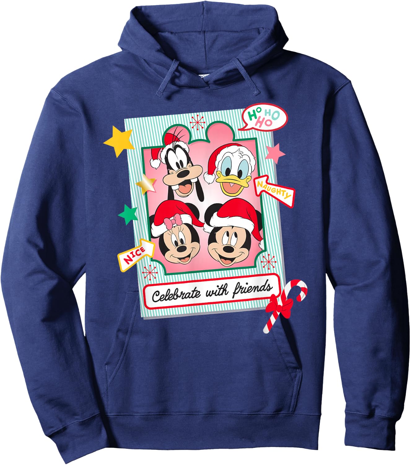 Disney Mickey Mouse & Pals Christmas Celebrate with Friends Hoodie - Hoodie | Navy
