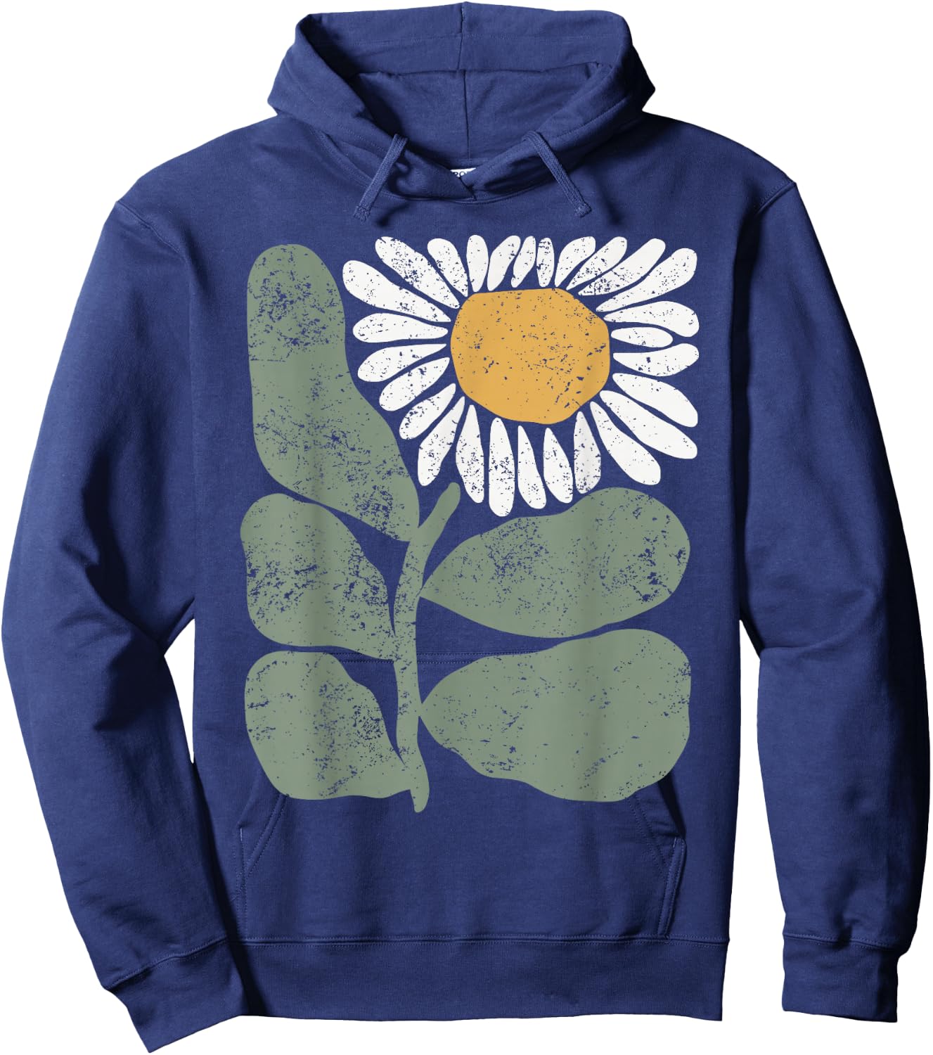 Vintage Boho Wildflower Retro Botanical Wildflower Gardener Hoodie - Hoodie | Navy