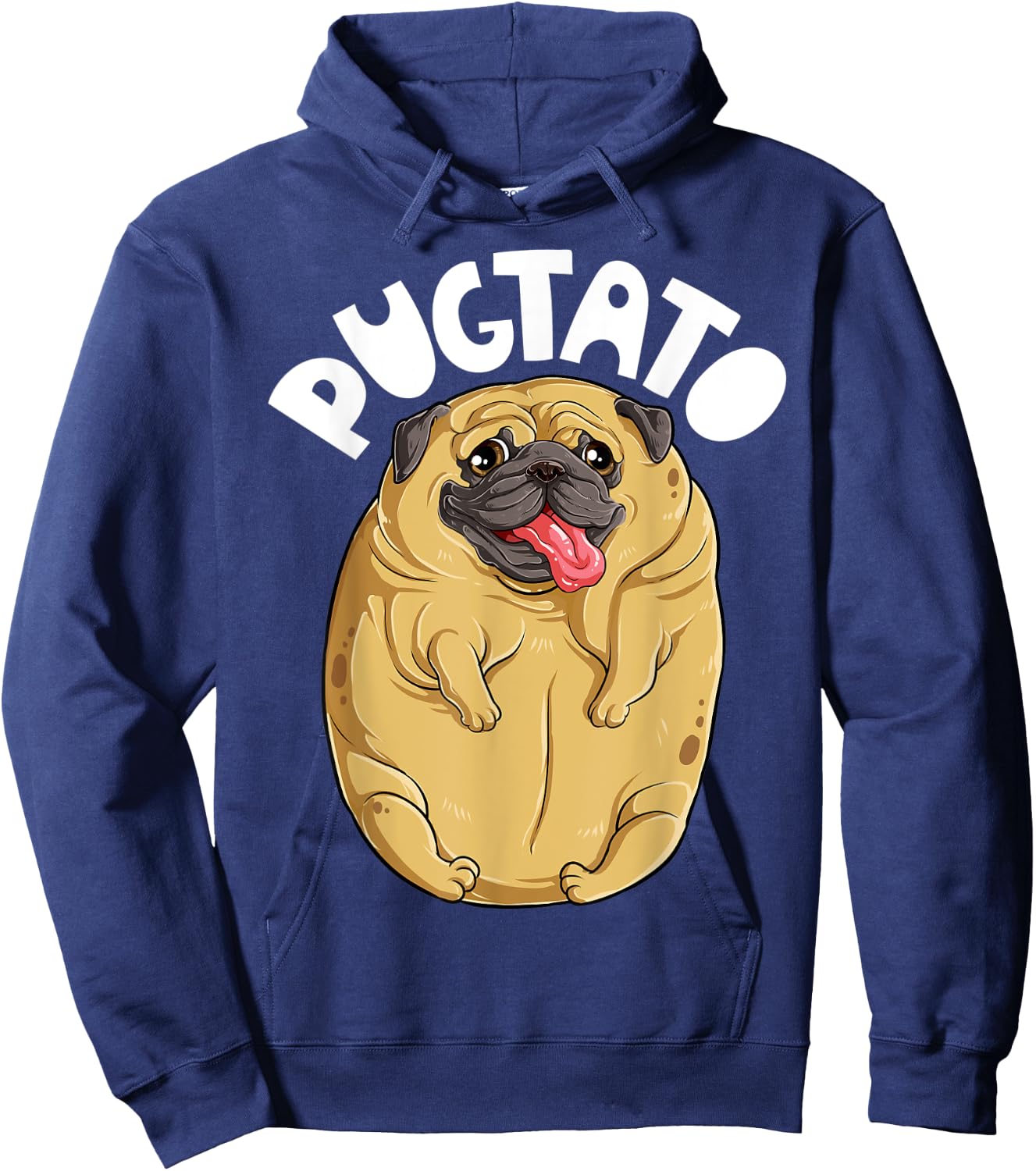 Pugtato Pug Potato Shirt Dog Lovers Costume Funny Meme Gifts Hoodie - Hoodie | Navy