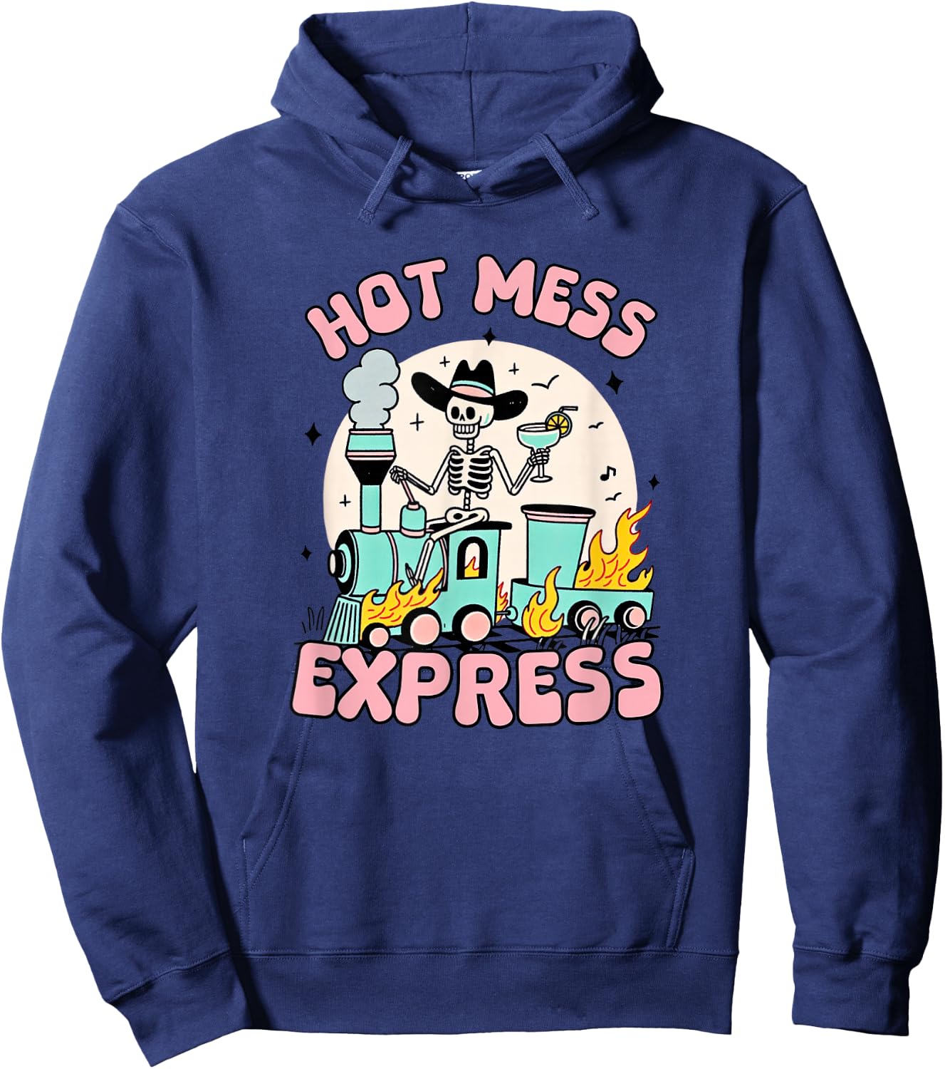 Snarky Hot Mess Express Funny Hoodie - Hoodie | Navy