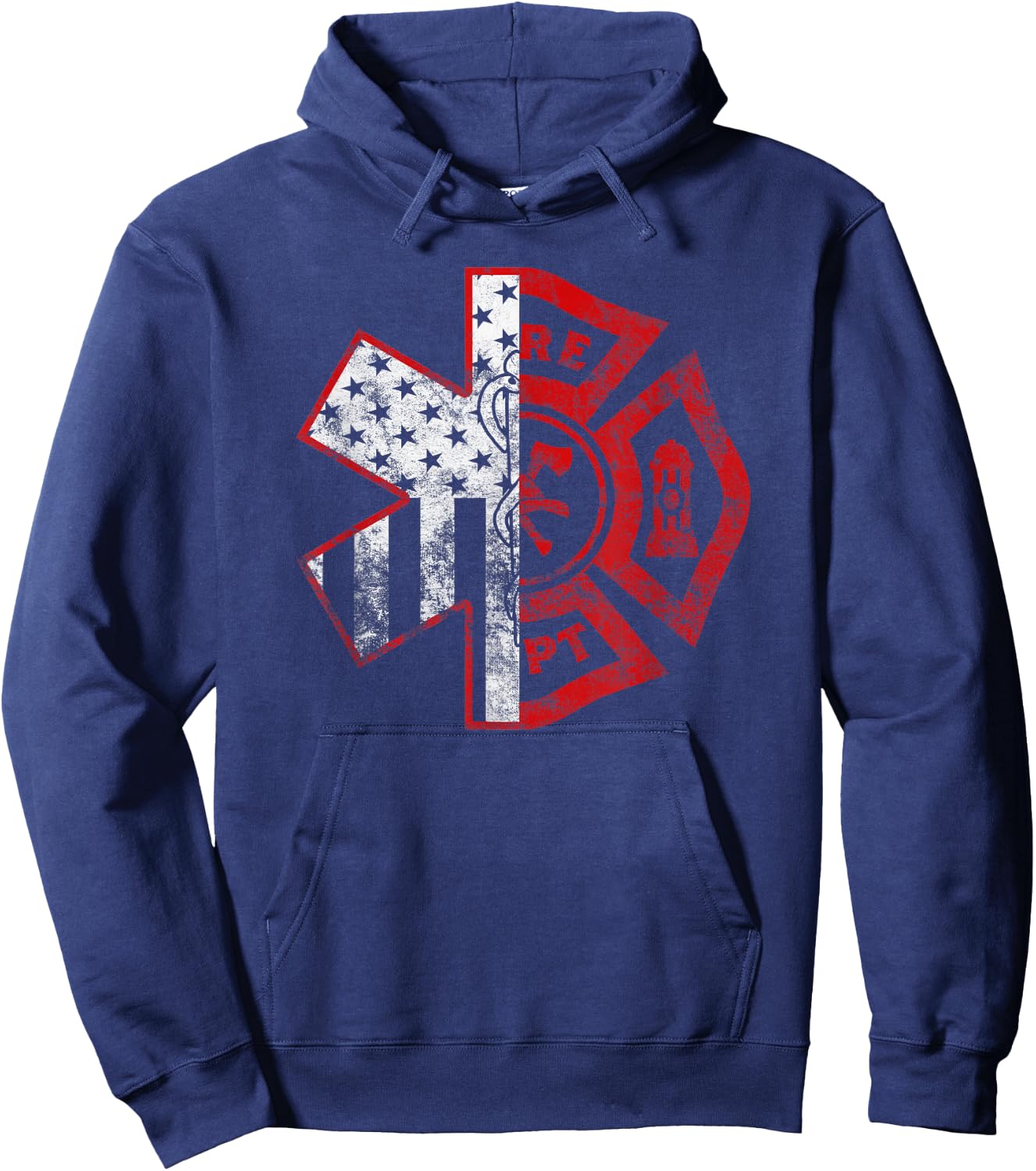 Emergency Medical Services EMS EMT EMR Firefighter Paramedic Hoodie - Hoodie | Navy