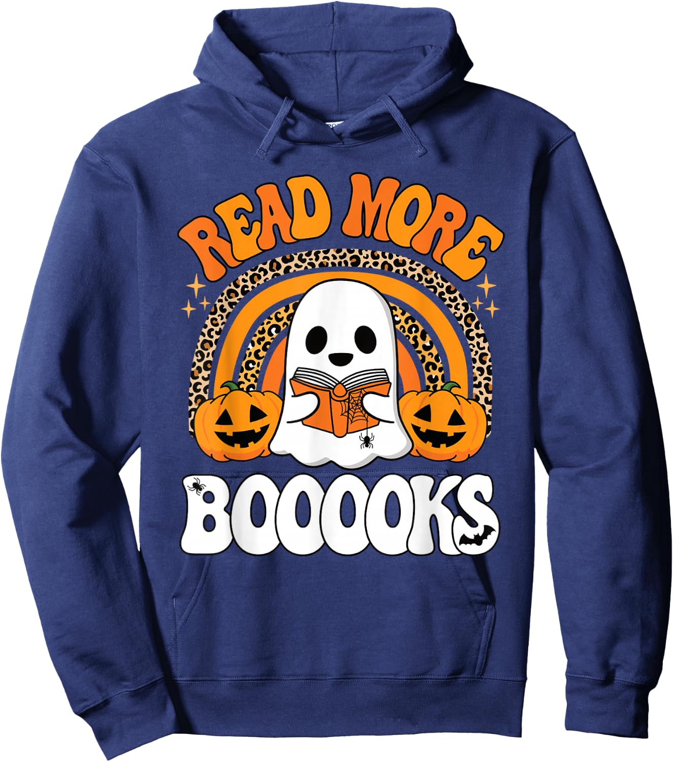 Read More Books Booooks Ghost Pumpkin Cute Teacher Halloween Hoodie - Hoodie | Navy