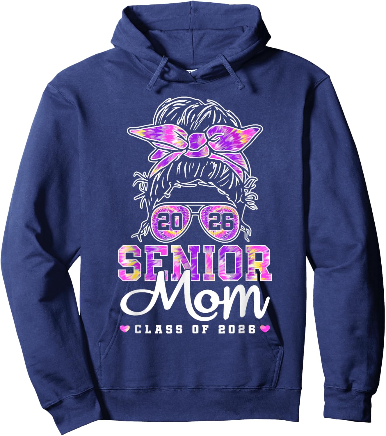Senior Mom 2026 Mother Of Senior 2026 Class Of 2026 Mama Hoodie - Hoodie | Navy