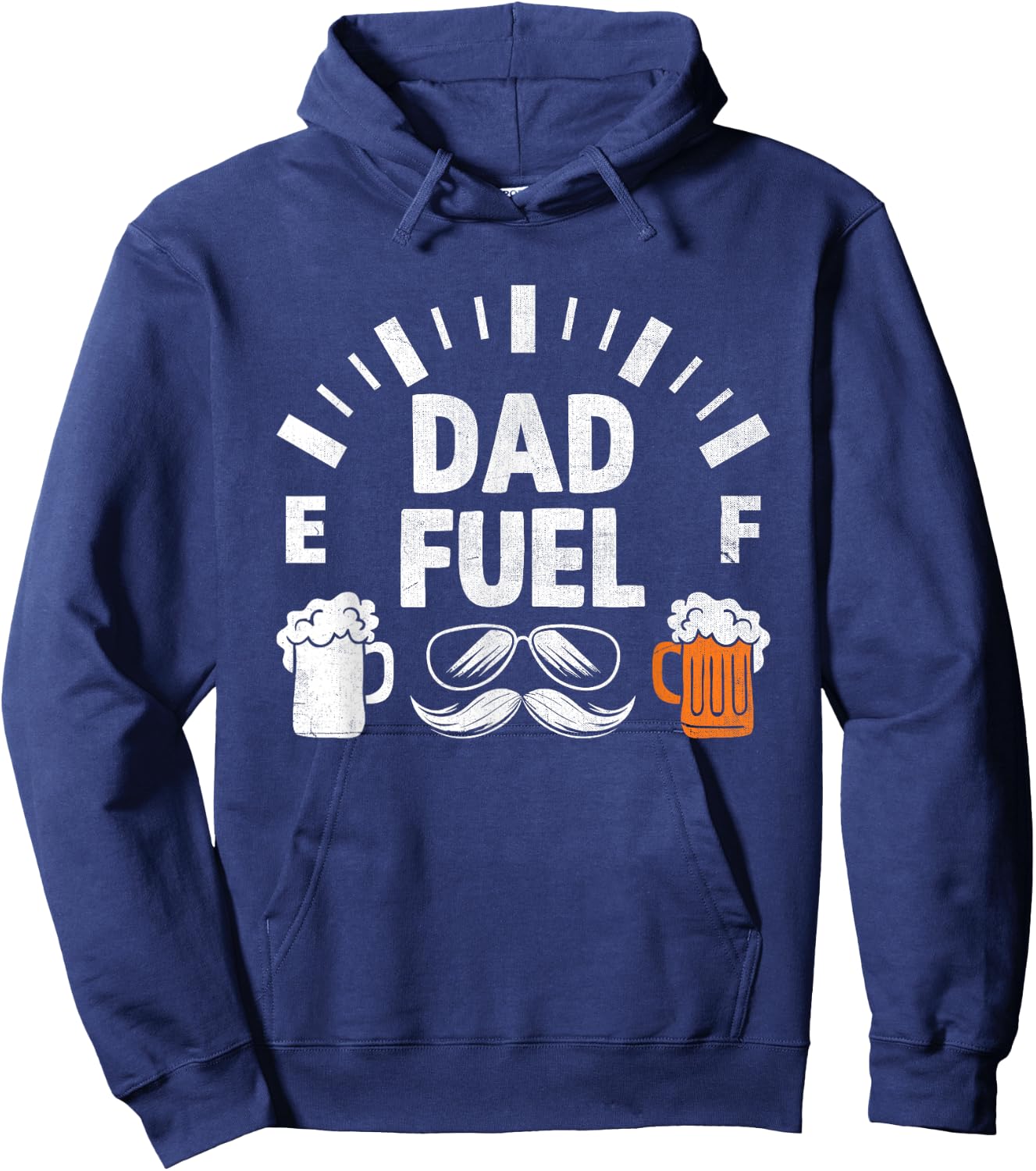 Dad Fuel Beer Drinking Father's Day Family Father Hoodie - Hoodie | Navy