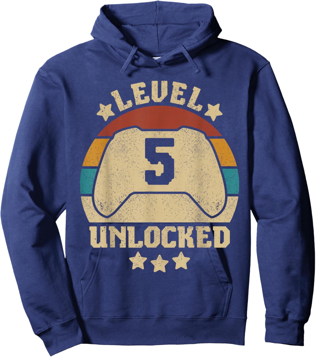 Level 5 Unlocked 5 Year Old Girl Boy Kid Outfit 5th Birthday Hoodie - Hoodie | Navy