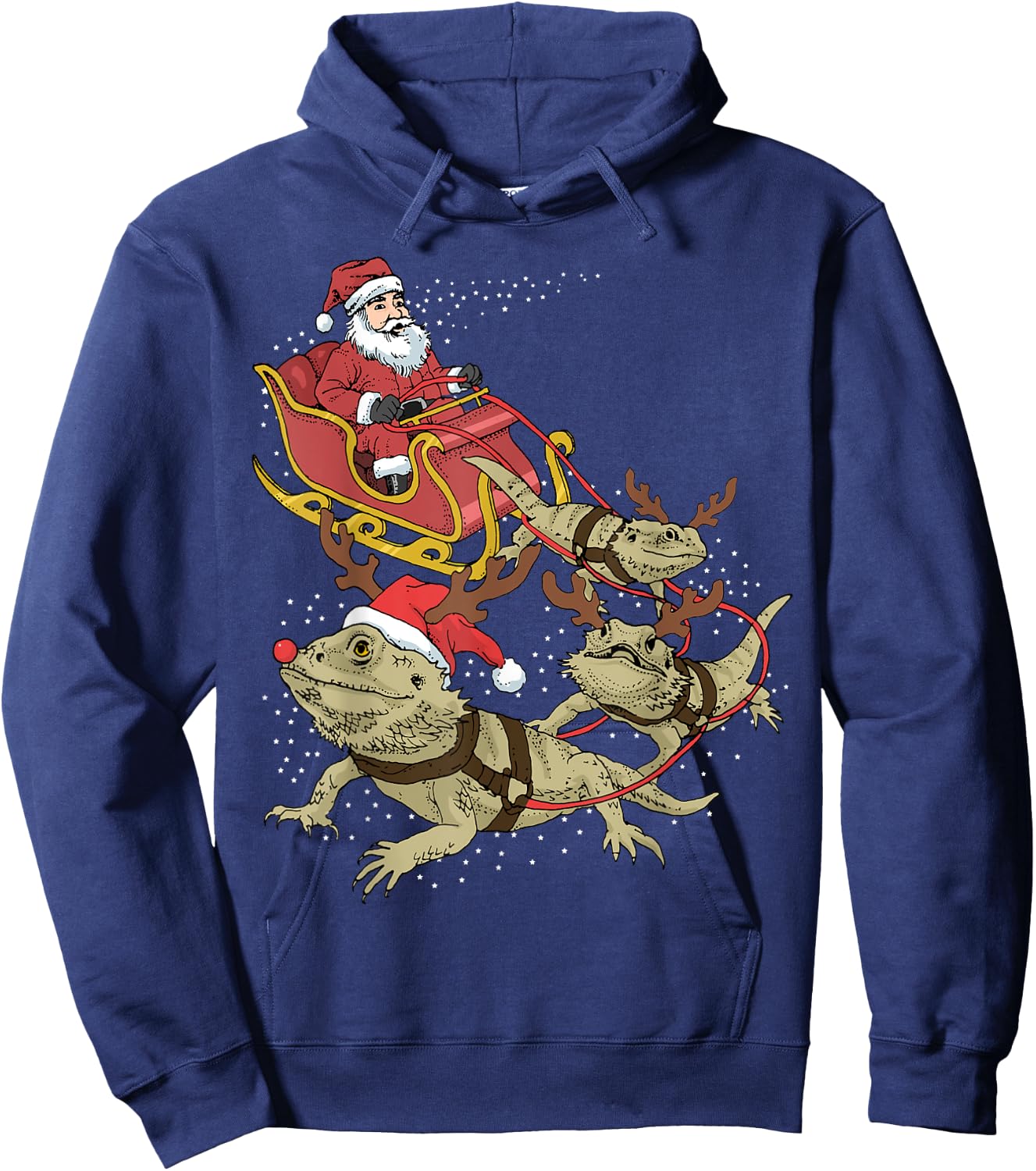 Bearded Dragon Christmas Hoodie - Hoodie | Navy