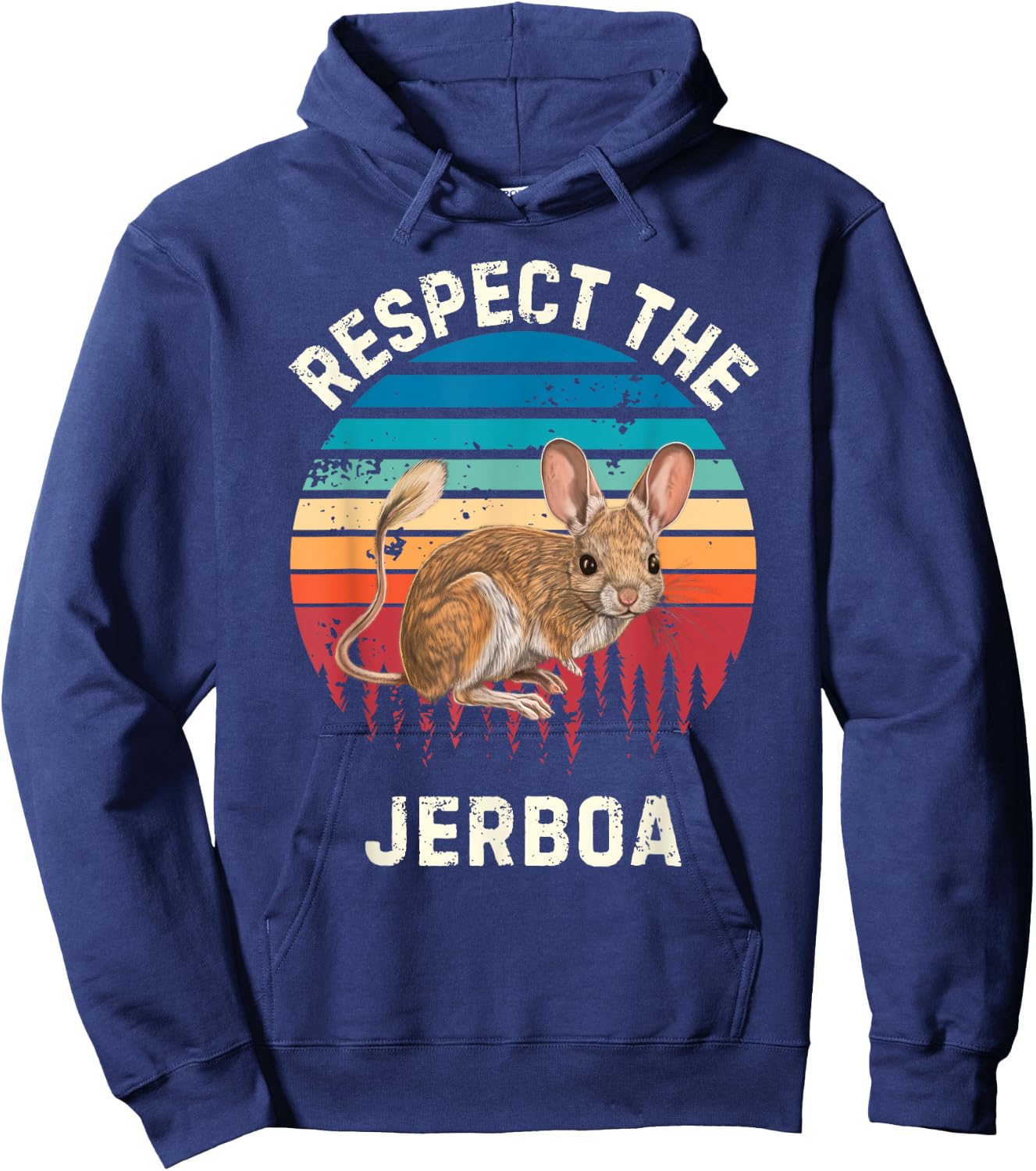 Retro Respect The Jerboa Vintage Grunge Jerboa Lover Hoodie - Hoodie | Navy