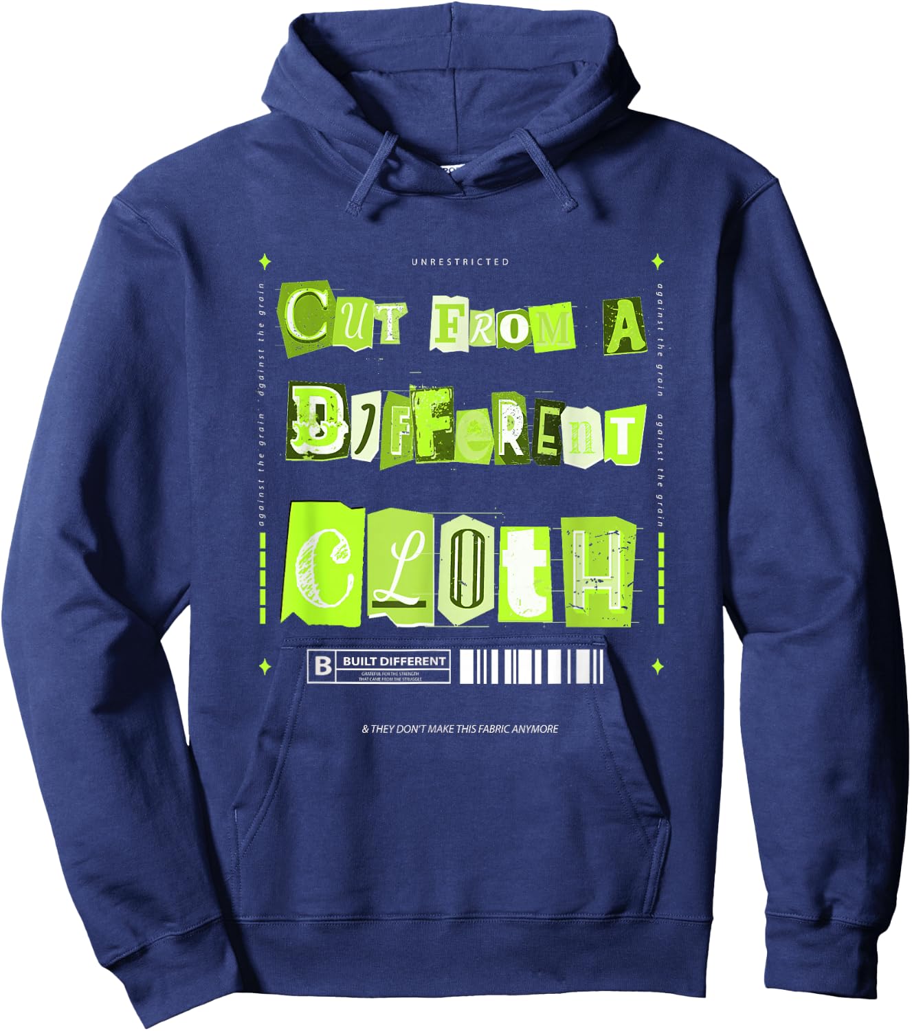 Green Cut From A Different Cloth Green Hoodie - Hoodie | Navy