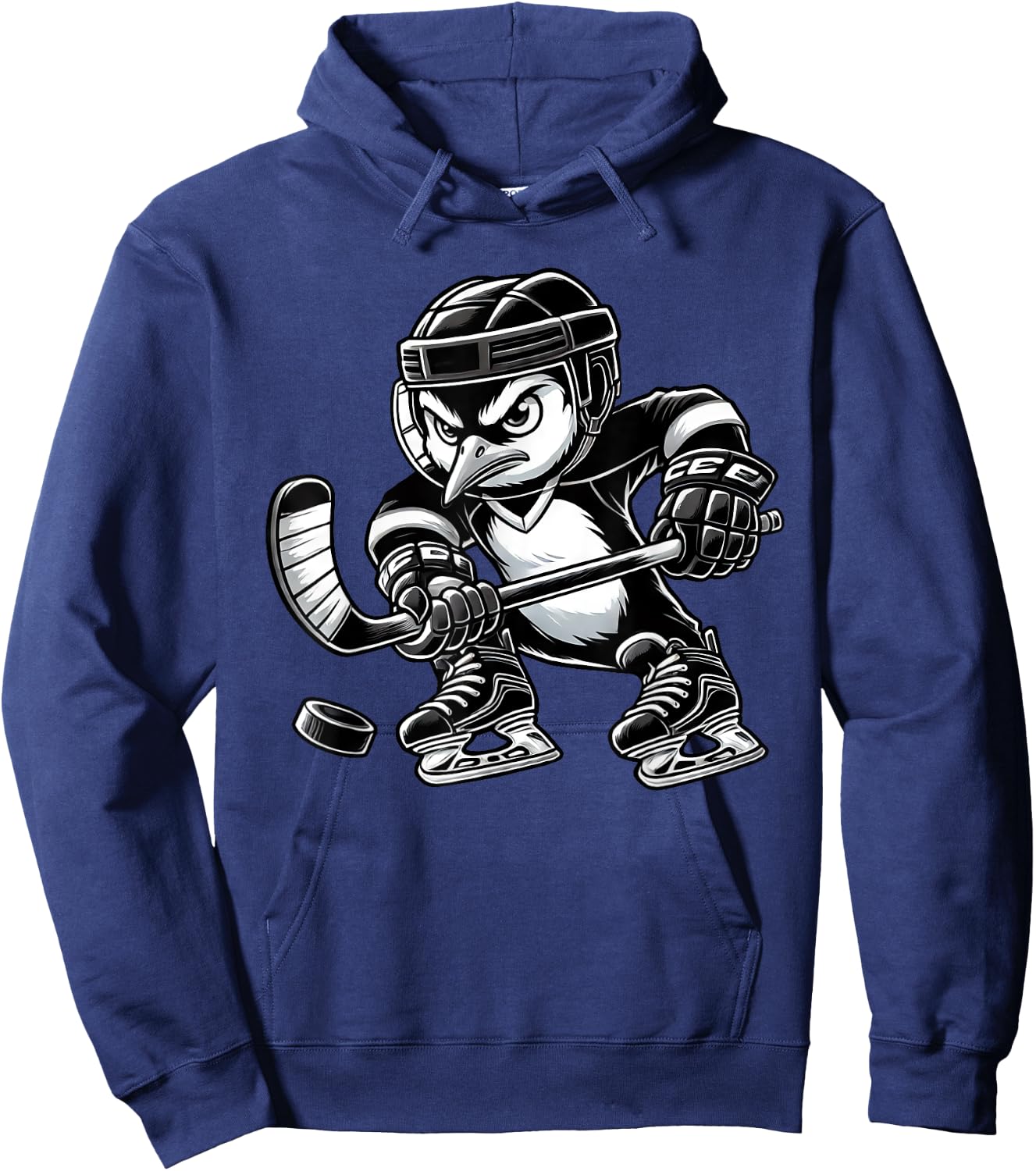 Penguin Hockey Player Team Hoodie - Hoodie | Navy