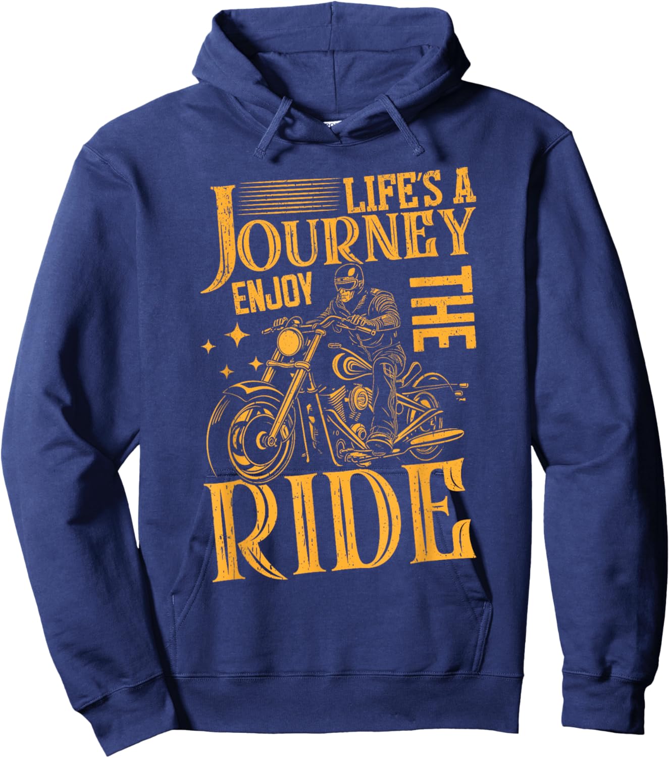 Funny Biker Art Motorcycle Motorbike Rider Hoodie - Hoodie | Navy