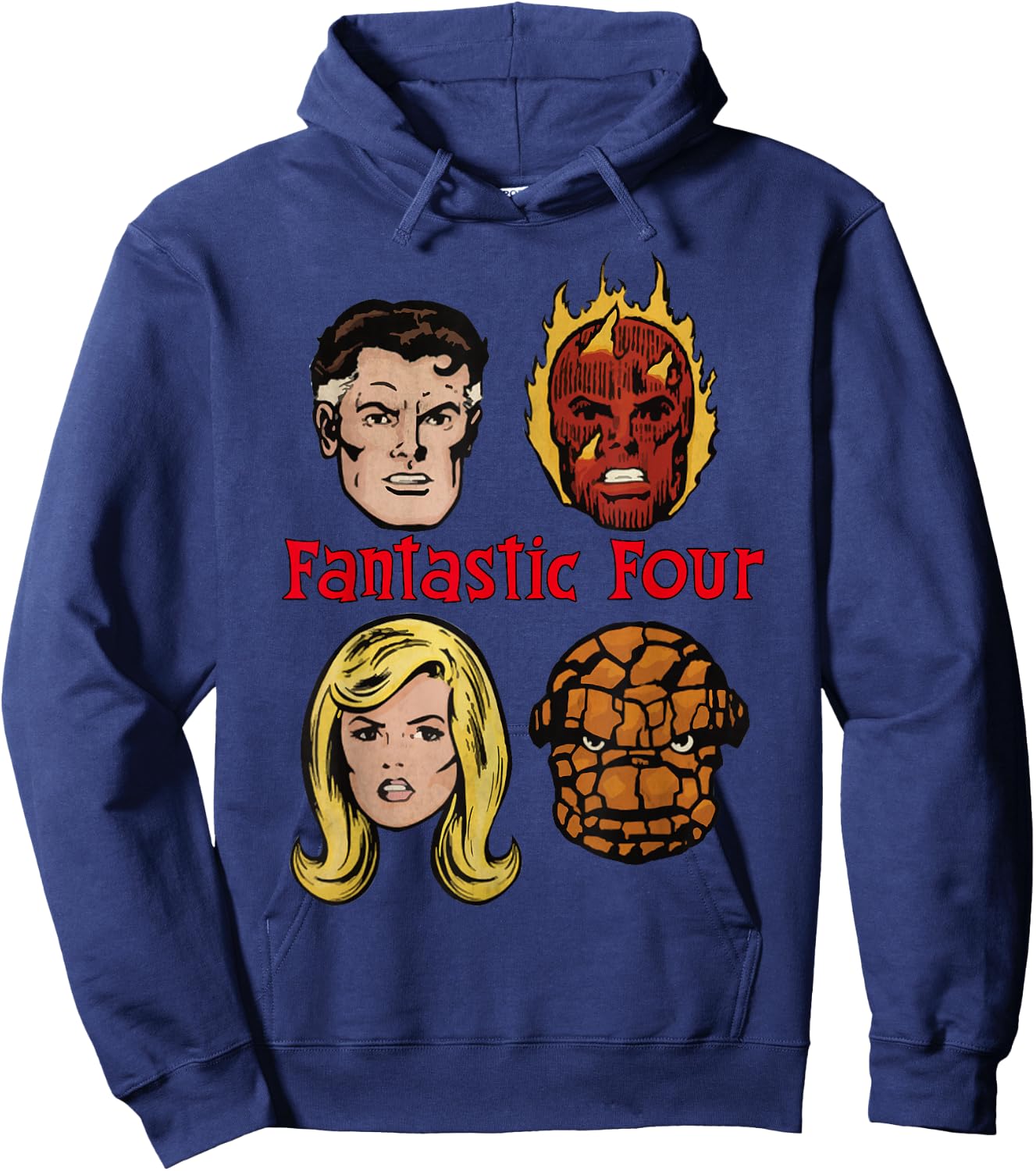 Marvel Fantastic Four Group Shot Comic Themed Poster Hoodie - Hoodie | Navy