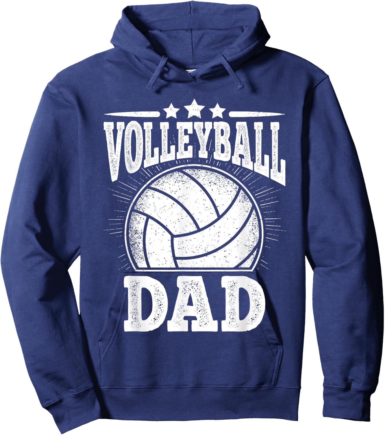 Funny Volleyball Dad Vintage Daddy Volleyball Player Men Hoodie - Hoodie | Navy