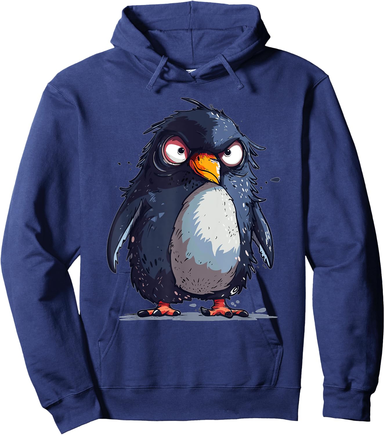 Grumpy Penguin Hoodie - Hoodie | Navy