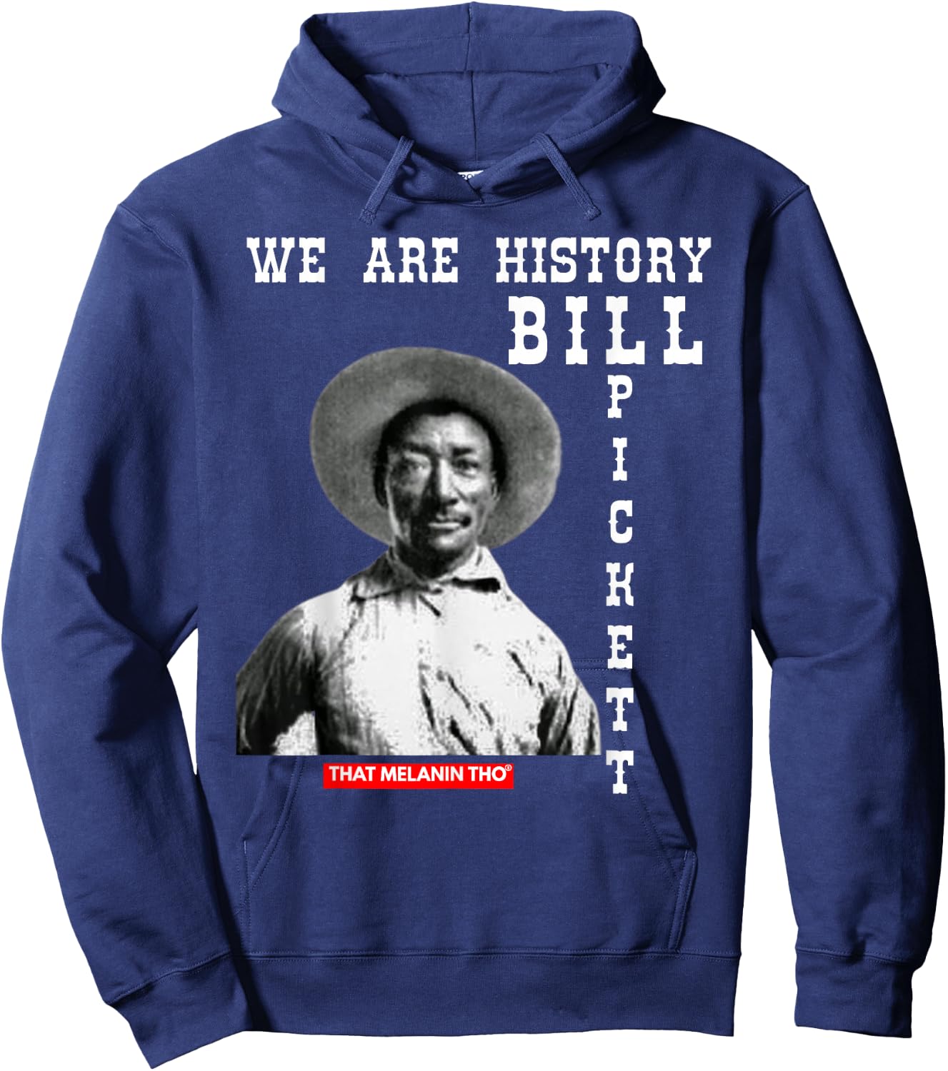 Black Cowboy Bill Pickett Cowboy African American History Hoodie - Hoodie | Navy