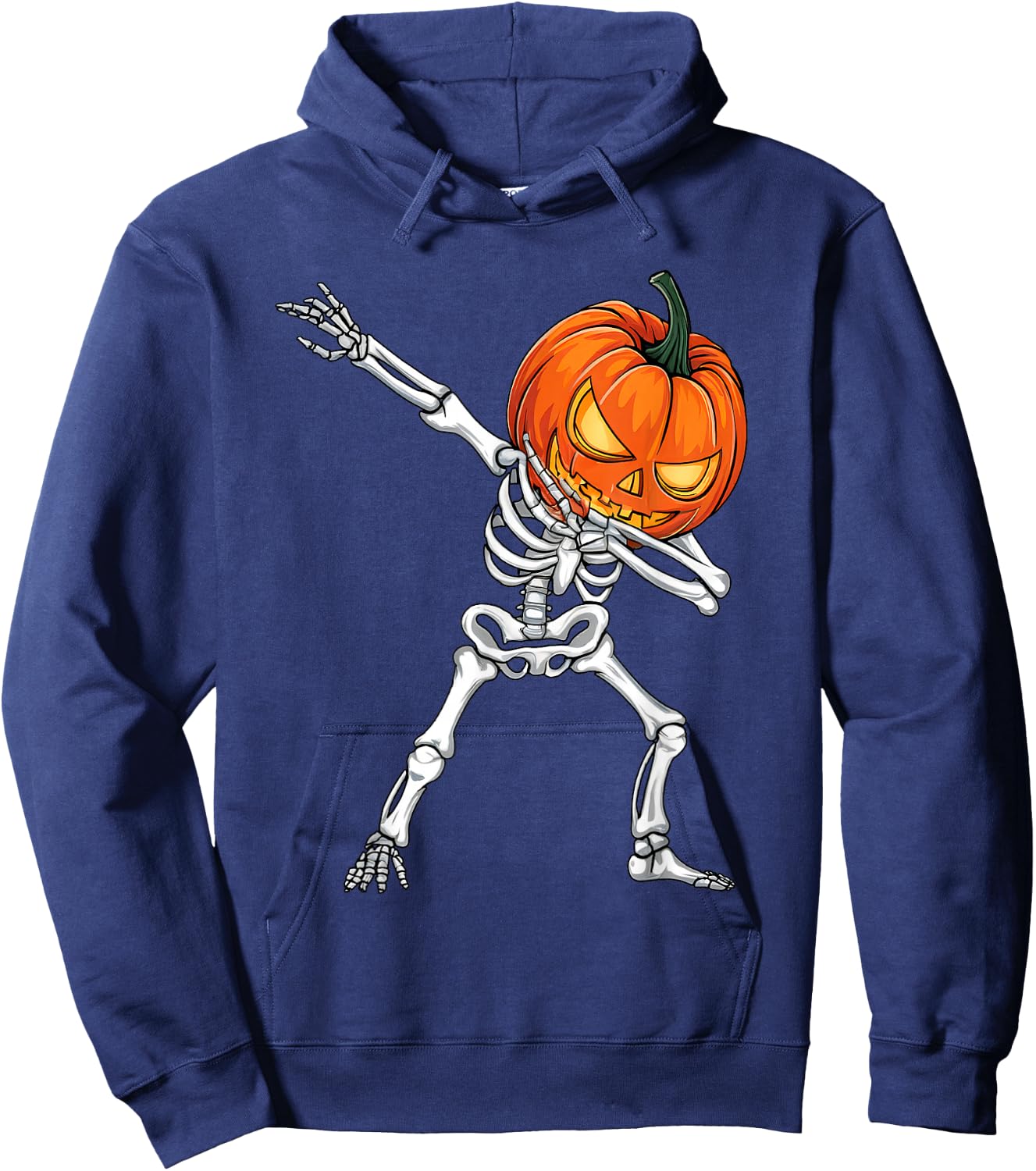 Dabbing Pumpkin Skeleton Halloween Dab Boys Teen Toddler Kid Hoodie - Hoodie | Navy