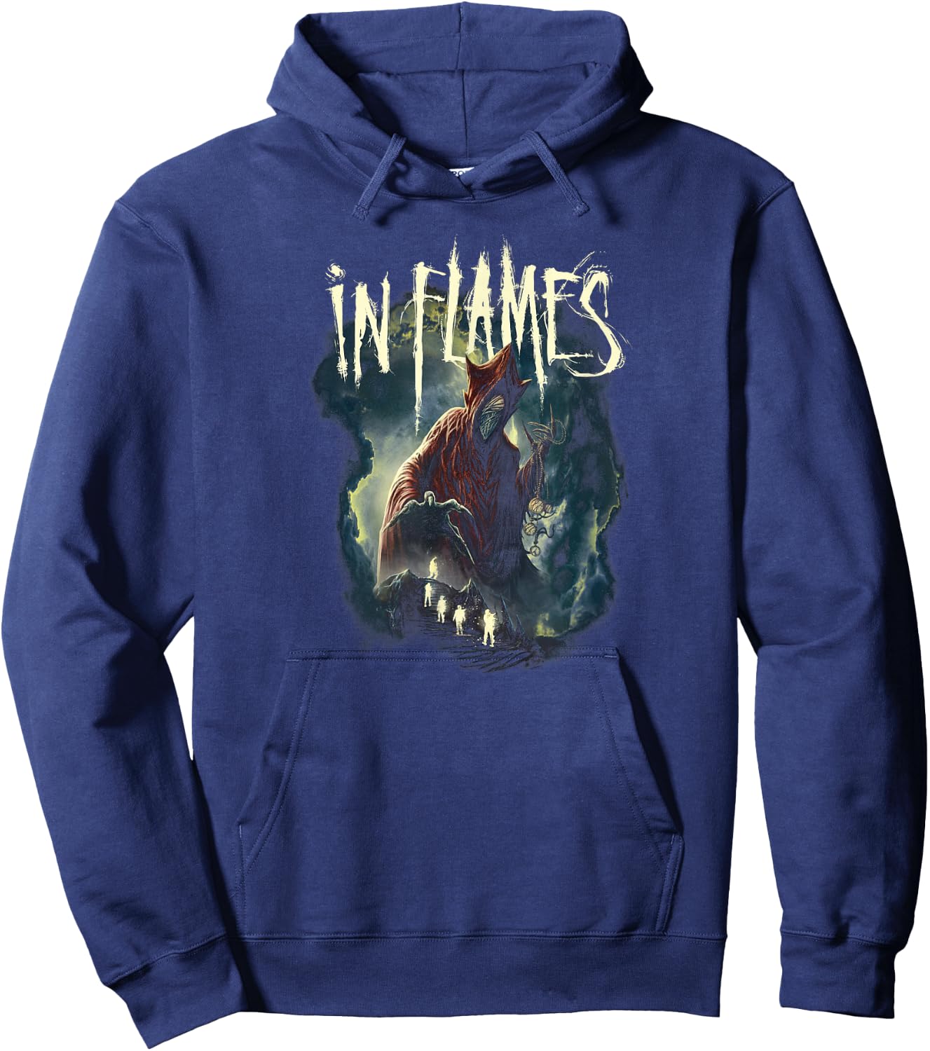 In Flames Foregone Cover , Small, Black Hoodie - Hoodie | Navy