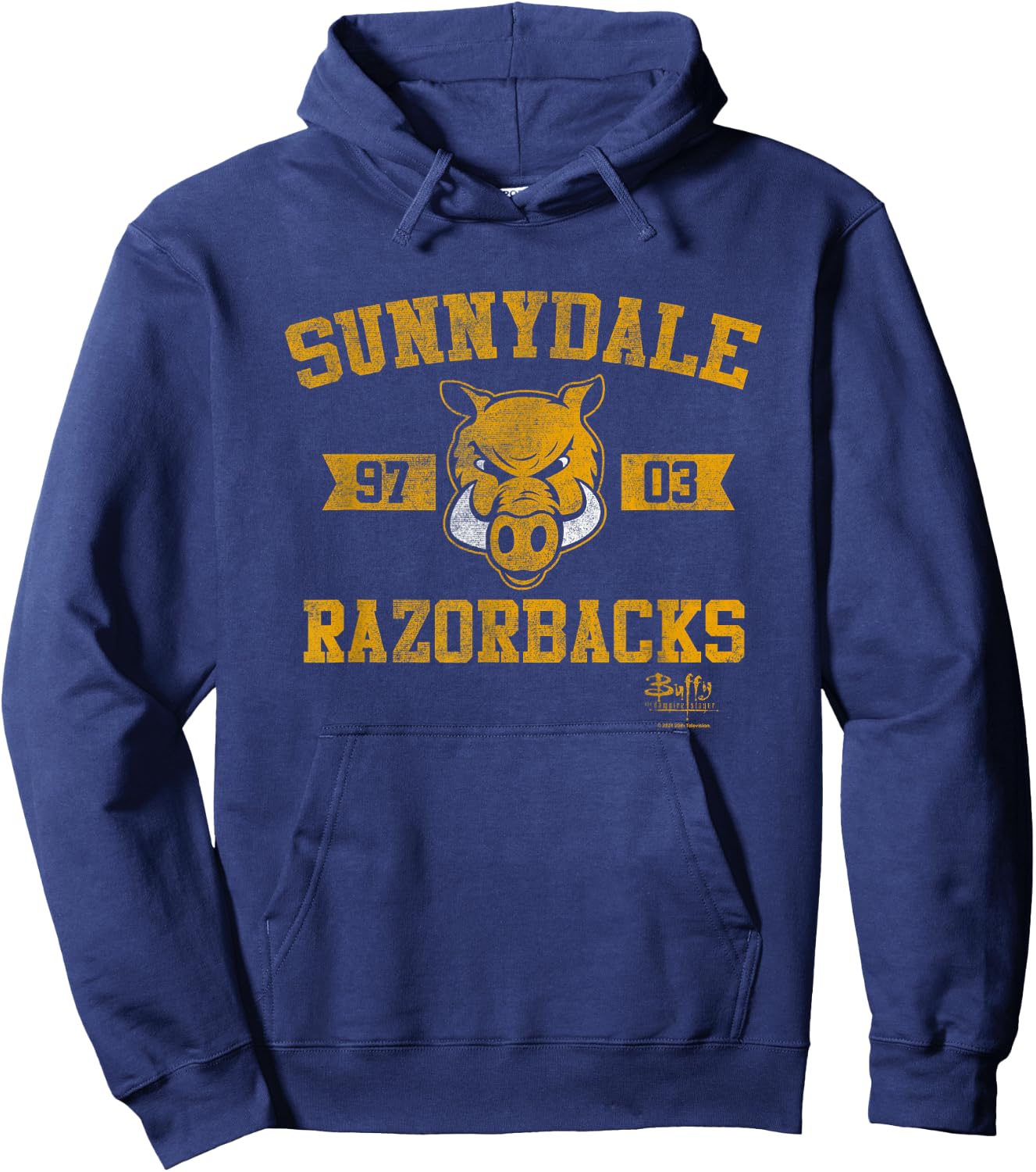 Buffy The Vampire Slayer Sunnydale Razorbacks Collegiate Hoodie - Hoodie | Navy