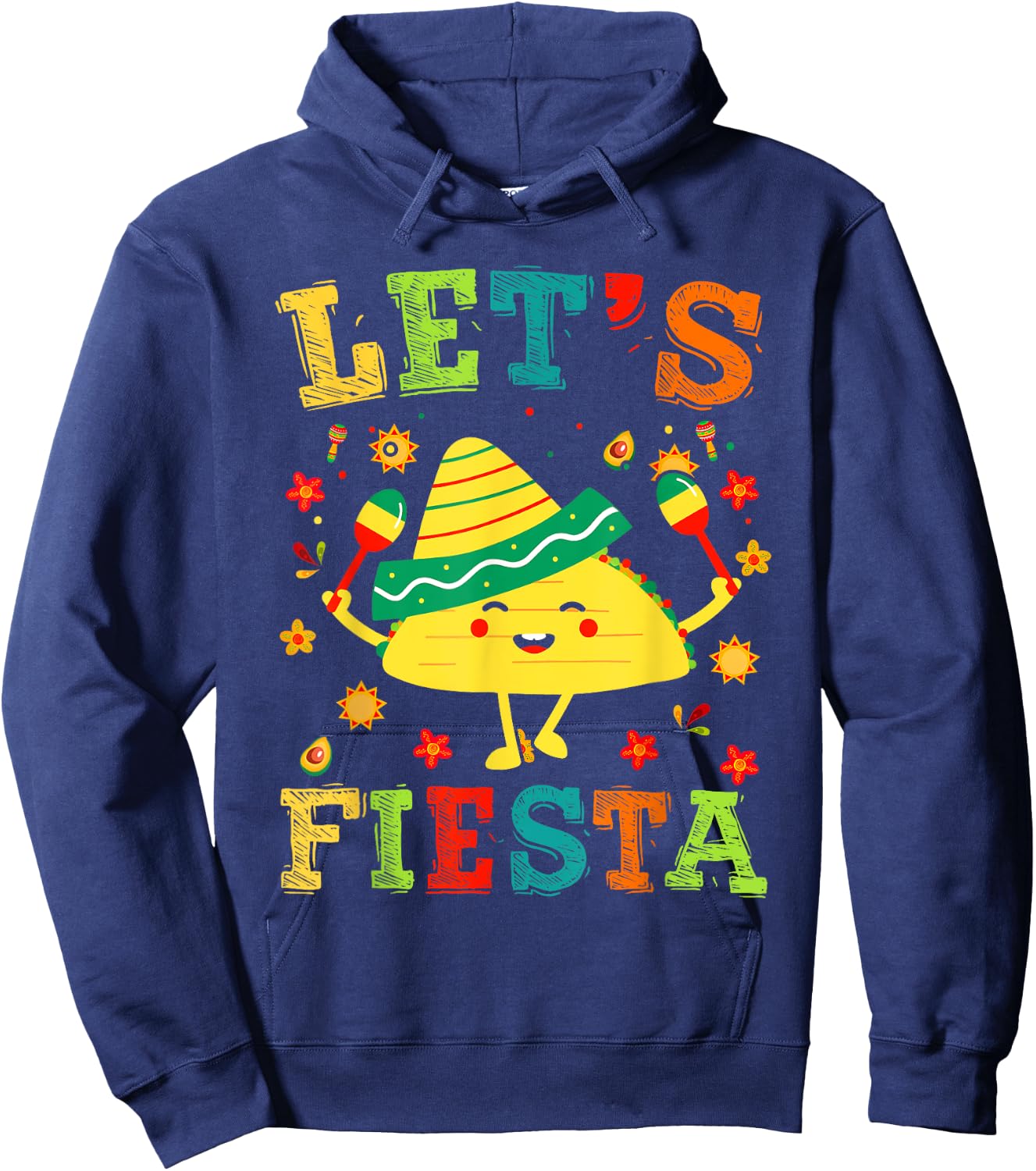 Let's Fiesta Taco Cinco De Mayo Boys Men Kids Mexican Party Hoodie - Hoodie | Navy