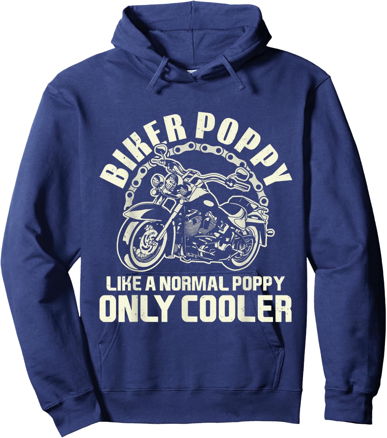 I'm A Biker Poppy Motorcycle Gifts For Father's Day Men Hoodie - Hoodie | Navy