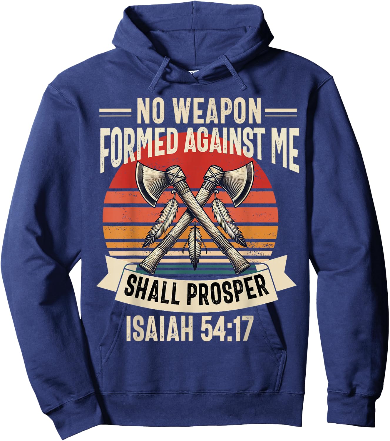No Weapon Formed Against Me Shall Prosper Christian Believer Hoodie - Hoodie | Navy