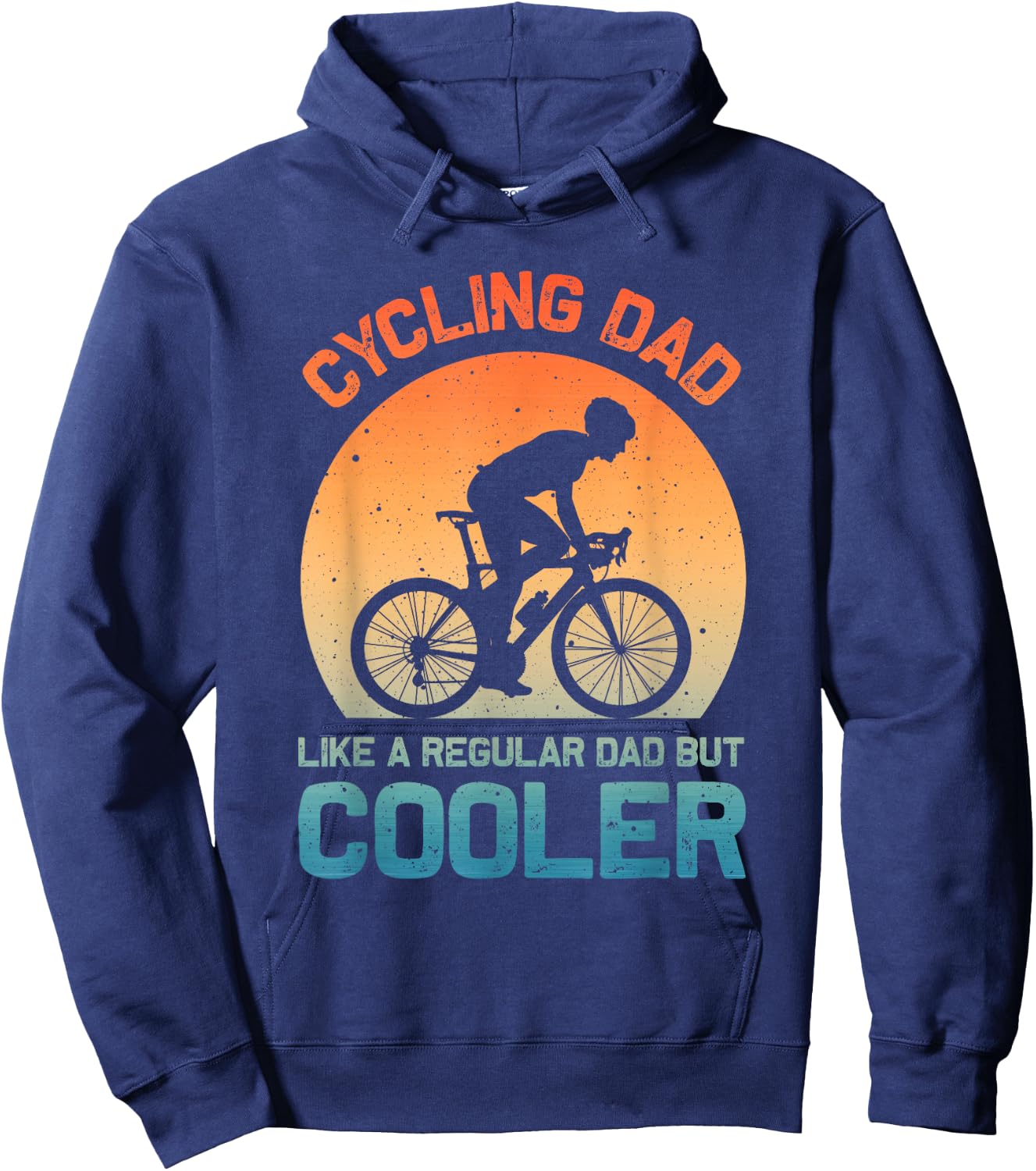 Cycling Dad Art Father Biking Cyclist Road Cycling Hoodie - Hoodie | Navy