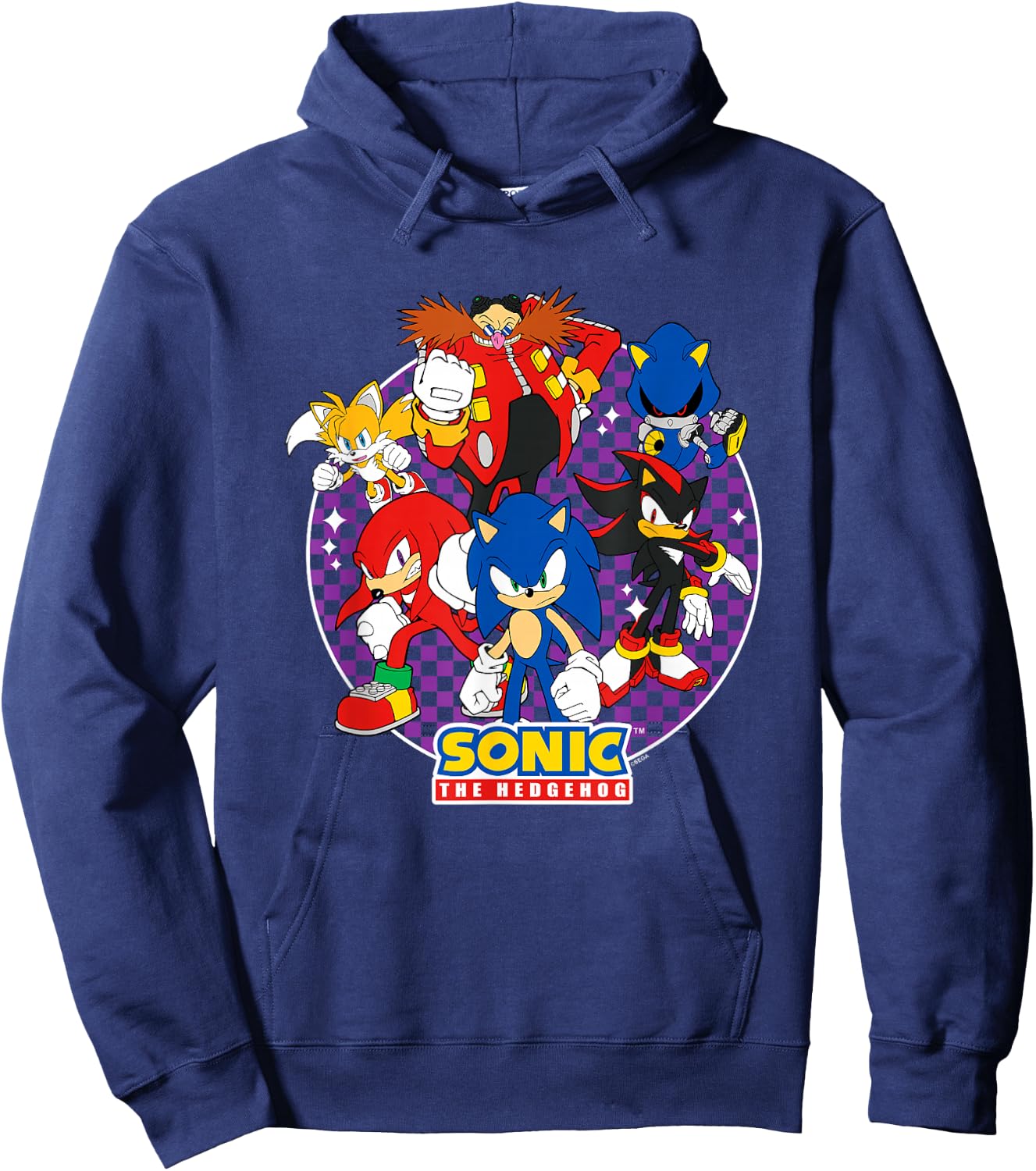 Sonic The Hedgehog Heroes & Villains Epic Portrait Hoodie - Hoodie | Navy