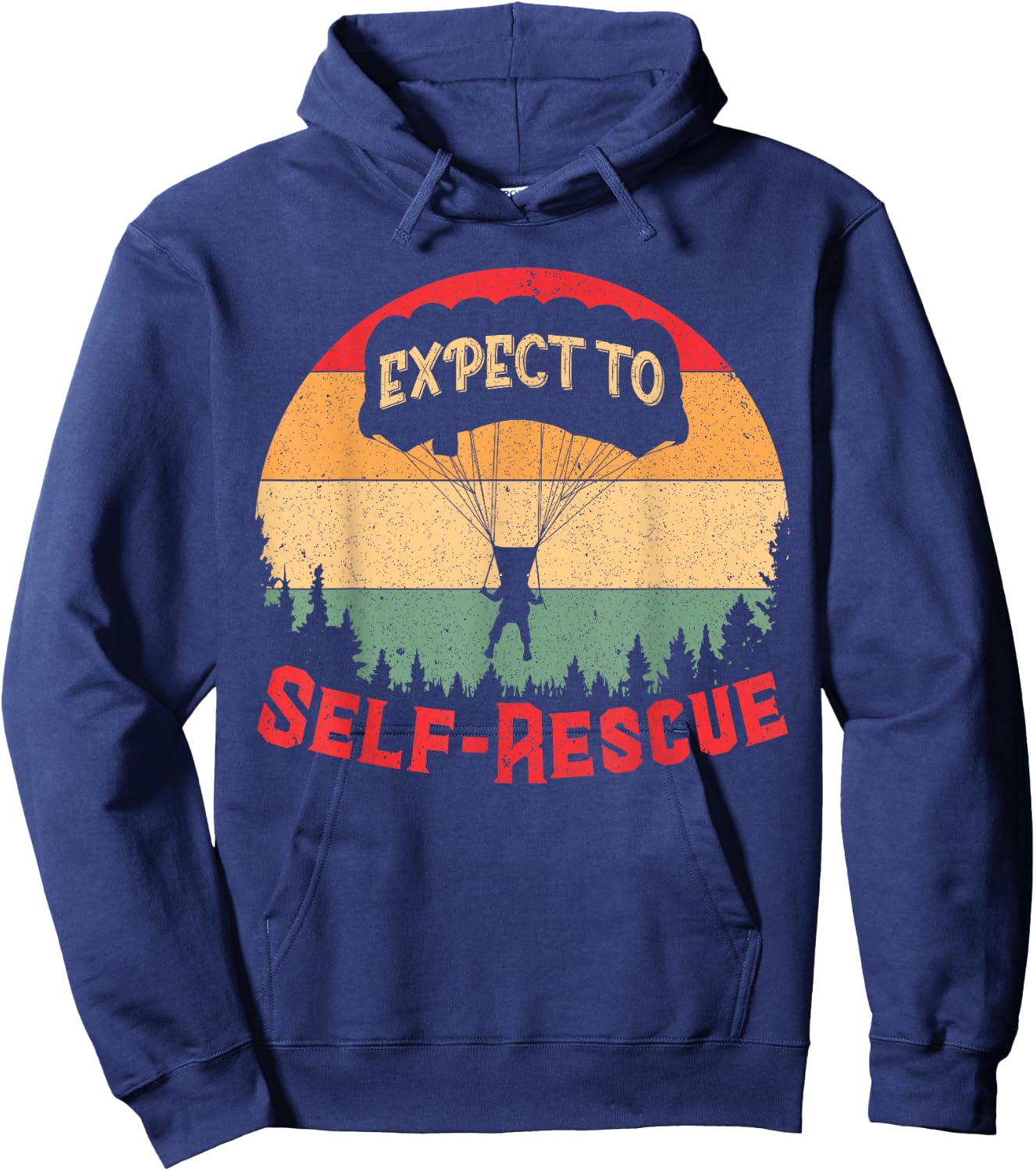 Expect To Self Rescues Vintage Sunset Quote Inspiration Hoodie - Hoodie | Navy