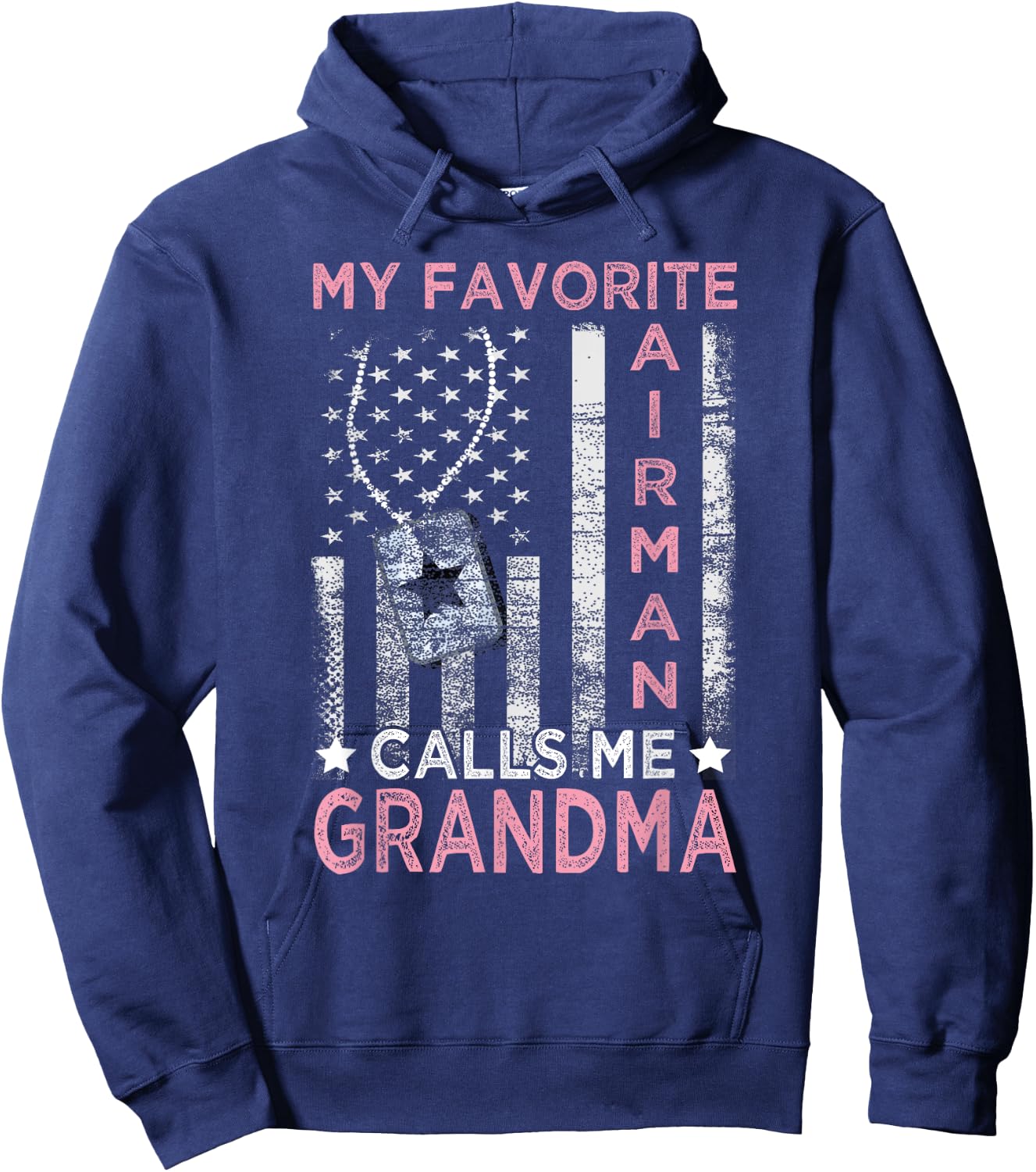 My Favorite Airman Calls Me Grandma Airman Graduation Hoodie - Hoodie | Navy