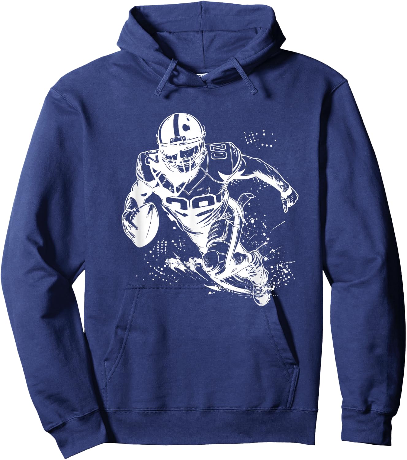 Football Player Hoodie - Hoodie | Navy