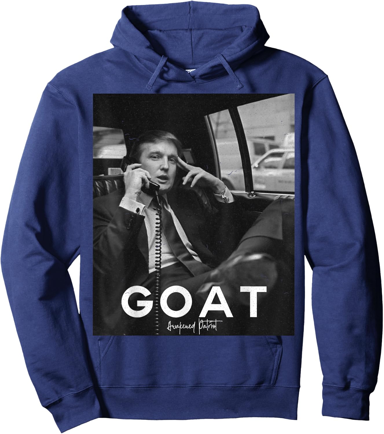 Trump GOAT Republican Conservative Gift Trump 2024 Hoodie - Hoodie | Navy