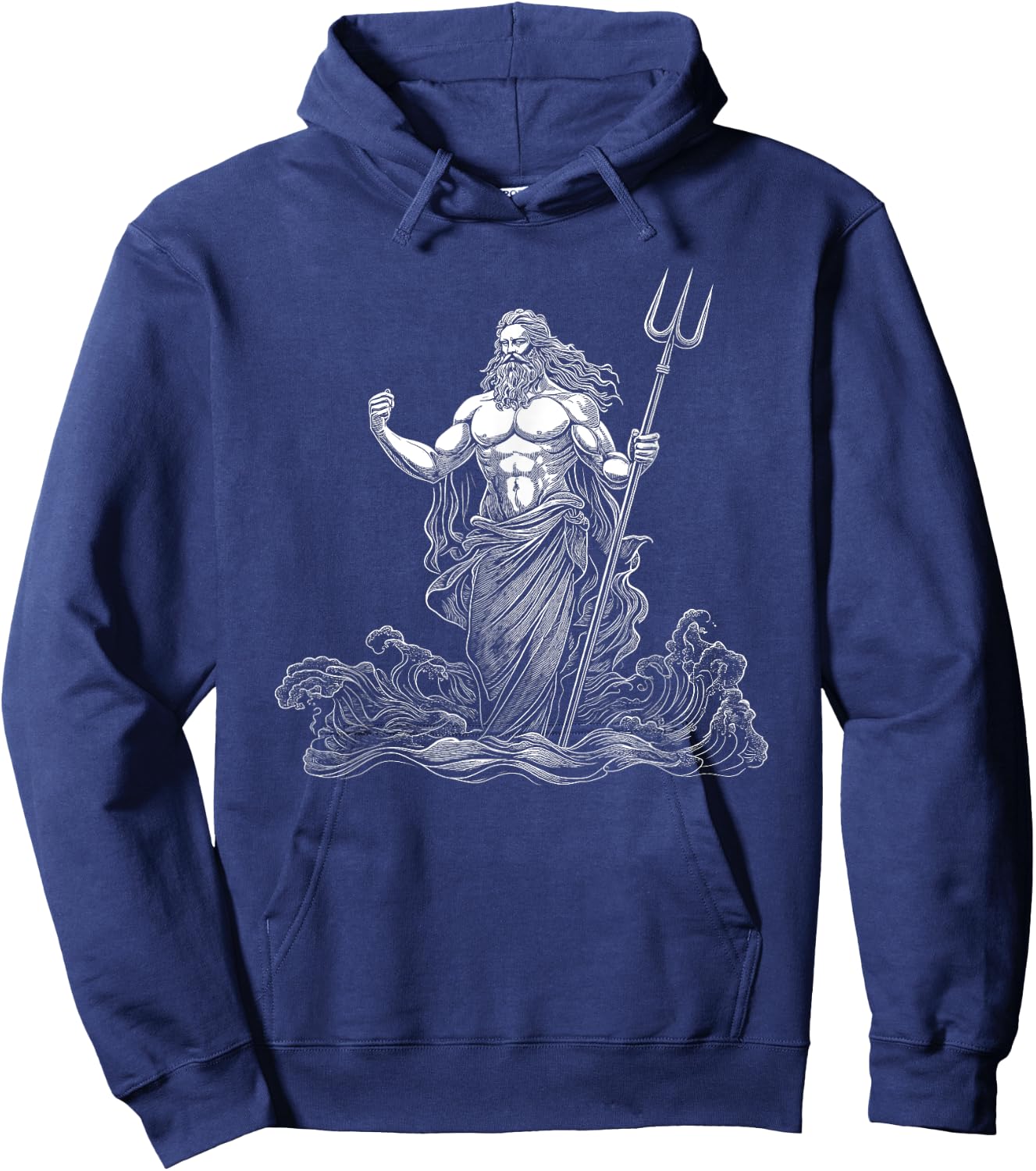 Poseidon Greek Mythology Design Hoodie - Hoodie | Navy