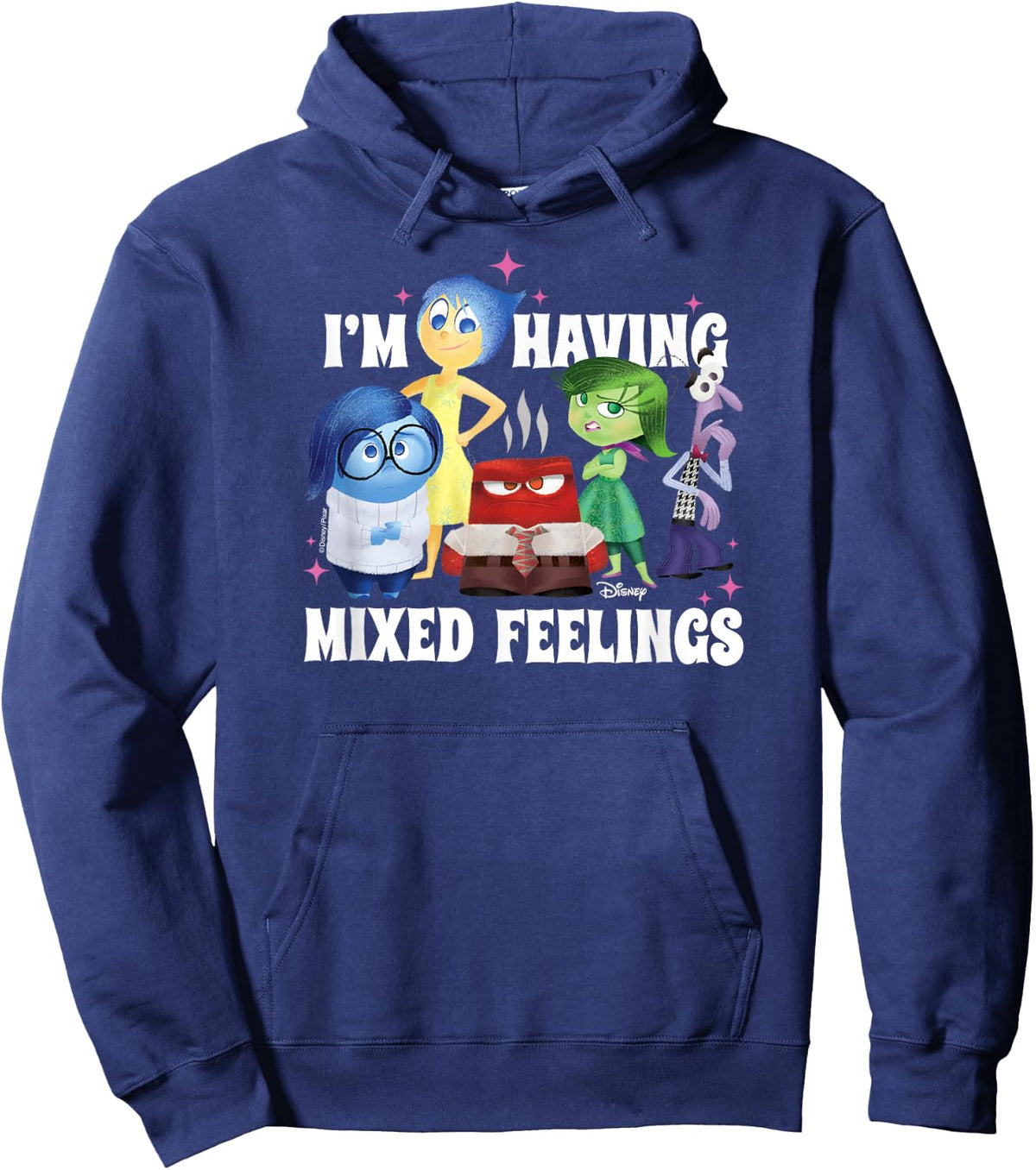 Inside Out - Joy Sadness Disgust Anger Fear Mixed Feelings Hoodie - Hoodie | Navy
