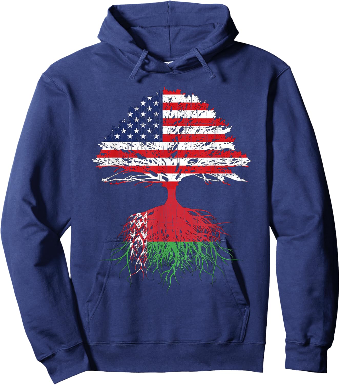 Belarus Roots American Grown Belarussian Shirt Men Women Kid Hoodie - Hoodie | Navy
