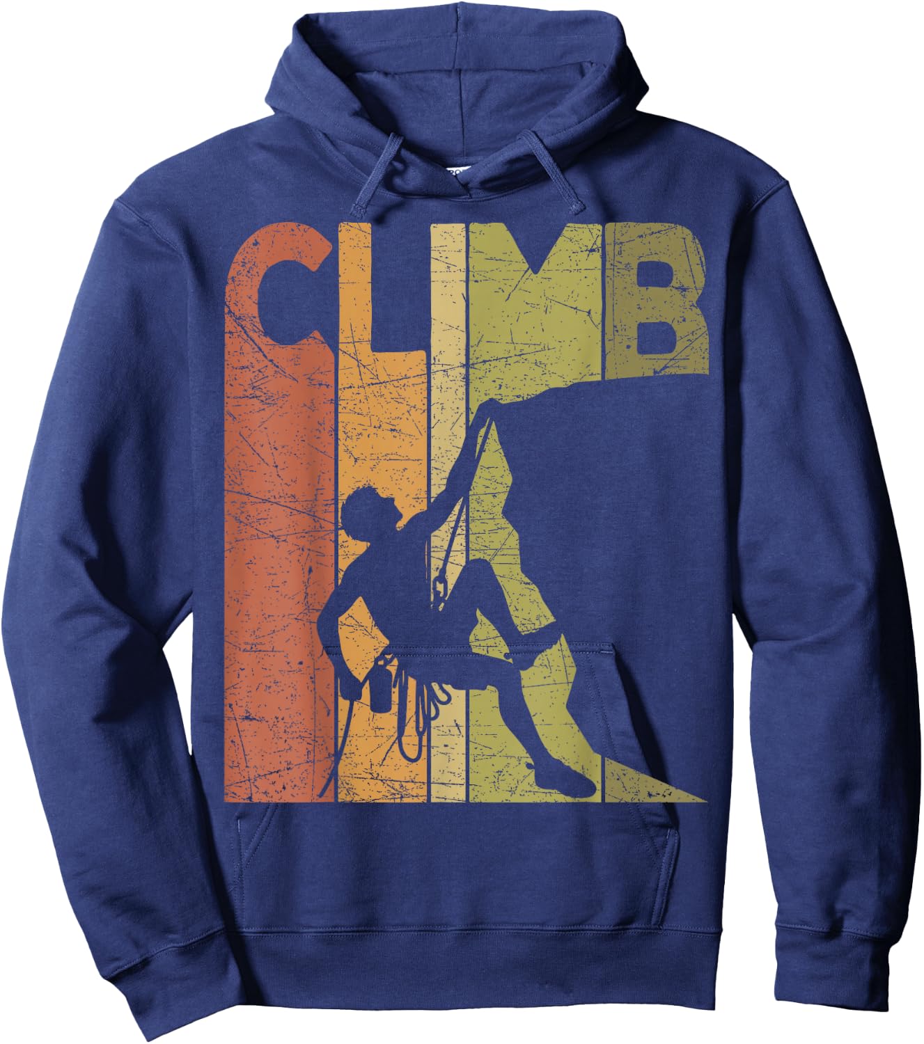 Climber Vintage Rock Climbing Retro Bouldering Climber Hoodie - Hoodie | Navy