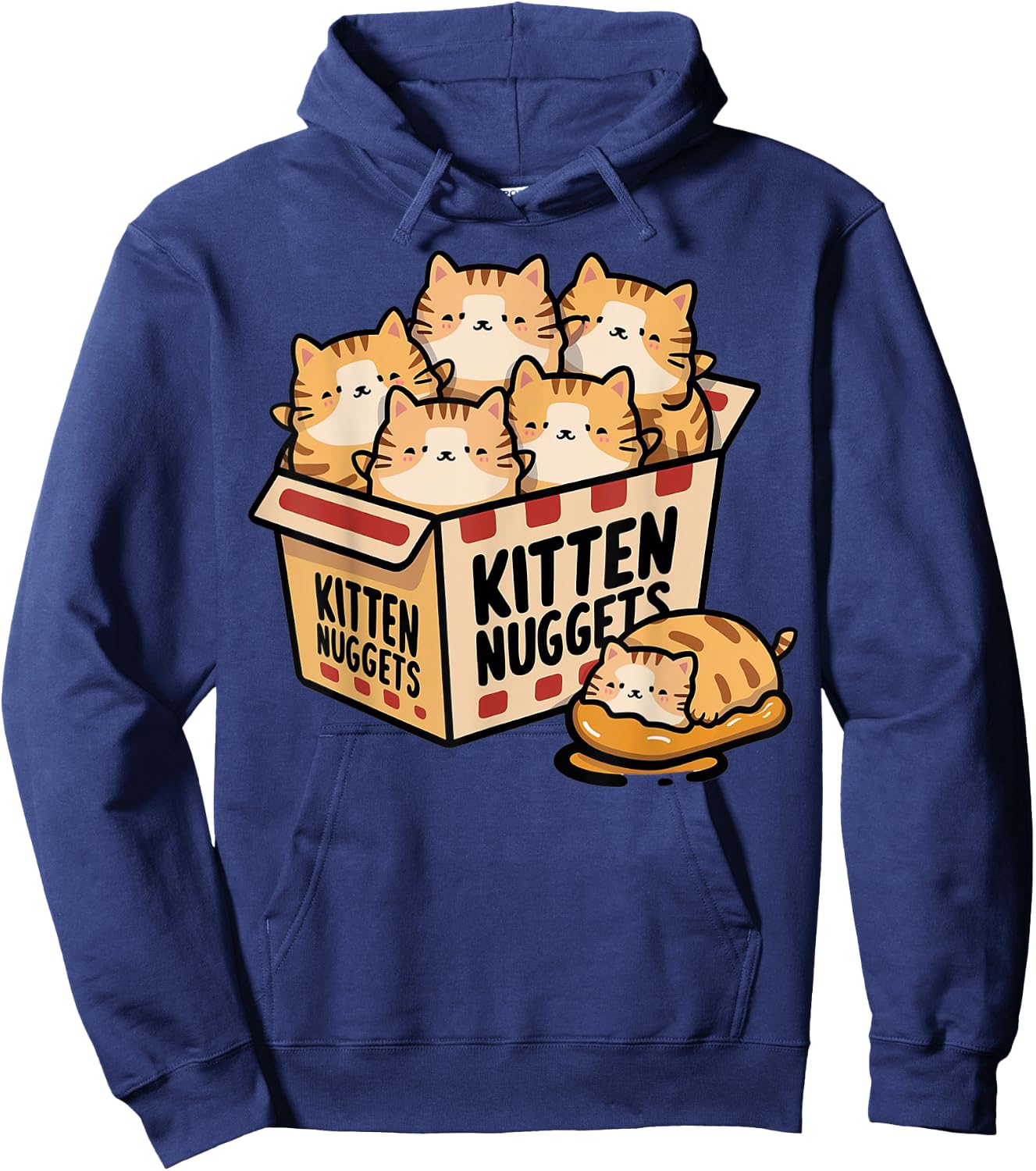 Kitten Chicken Nuggets Gifts For Cat Mom Cat Dad Cat Lover Hoodie - Hoodie | Navy