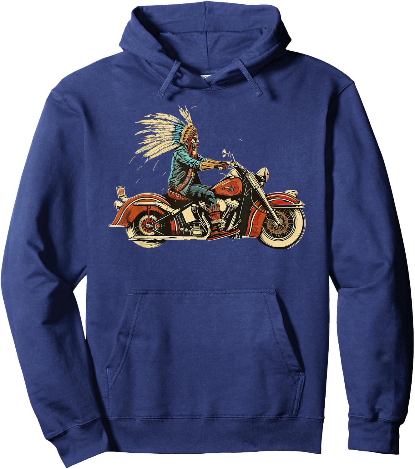 Native American Motorcycle Indian Bikers old classic bikes Hoodie - Hoodie | Navy