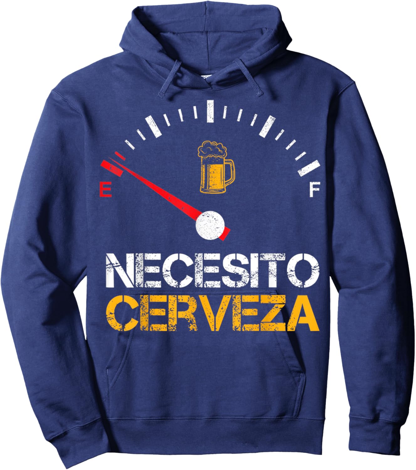 Necesito Cerveza Funny Quote Saying Spanish Beer Lover Hoodie - Hoodie | Navy