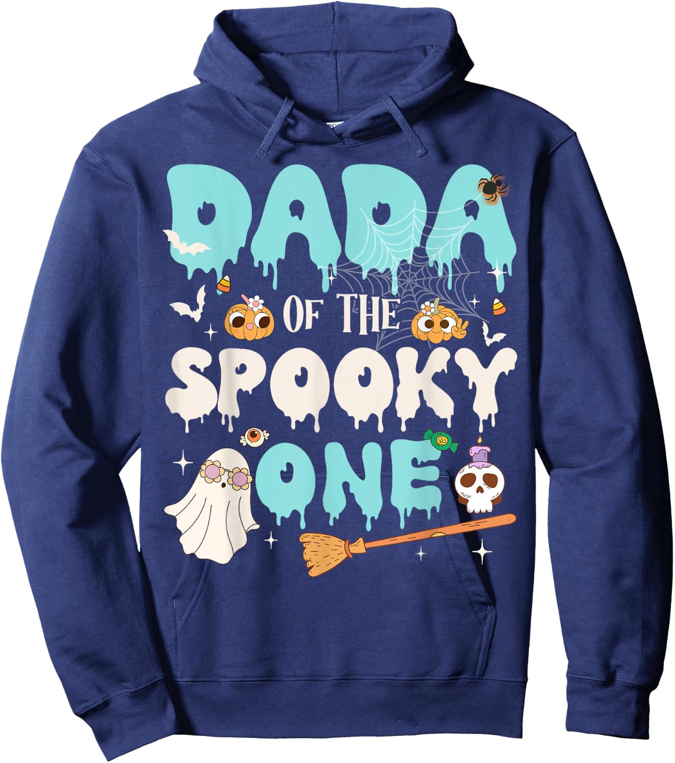 Dada of The Spooky One Boy 1st Birthday Halloween Family Hoodie - Hoodie | Navy