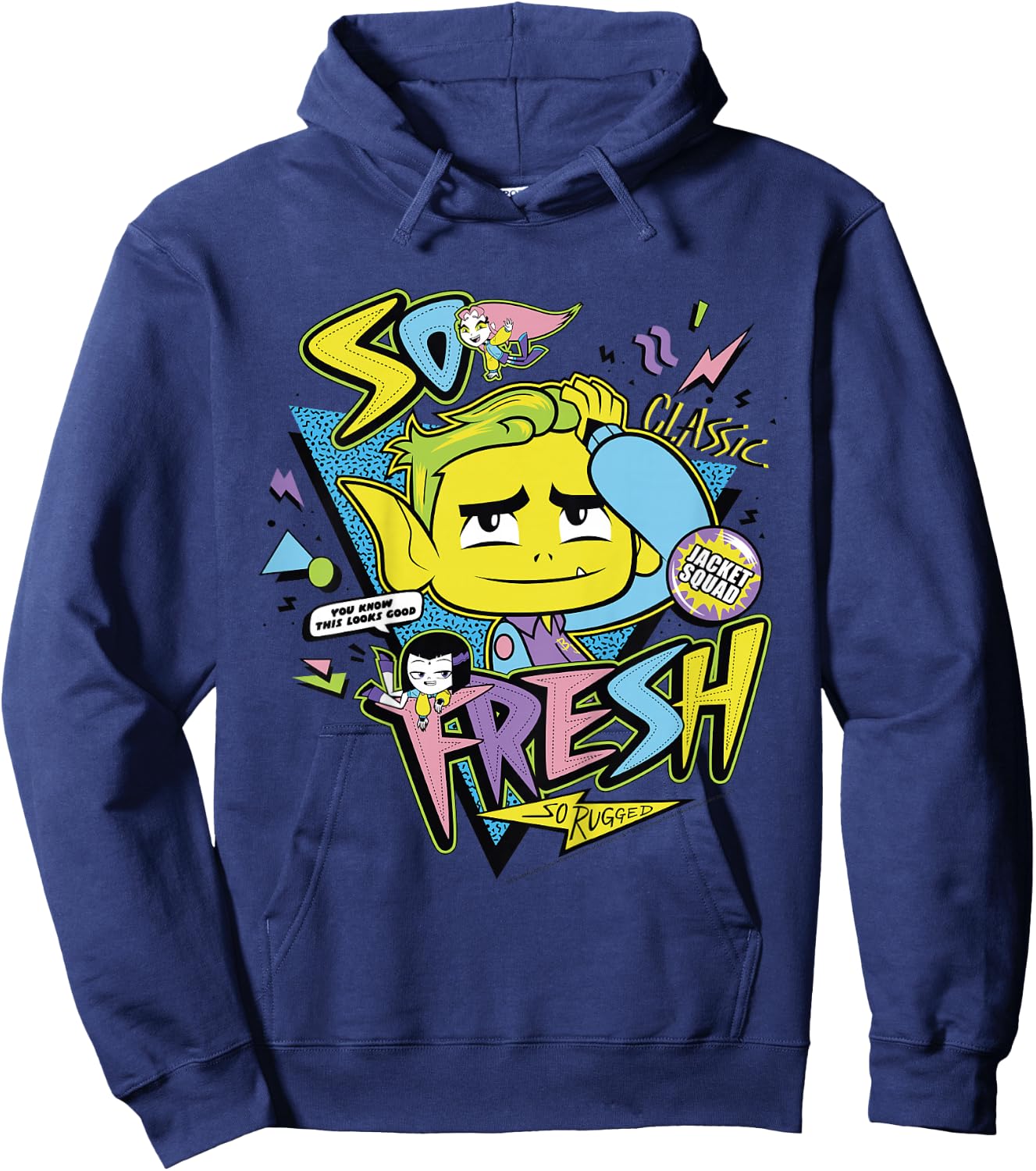 Kids DC Comics Teen Titans Go! Beast Boy So Fresh So Rugged Hoodie - Hoodie | Navy