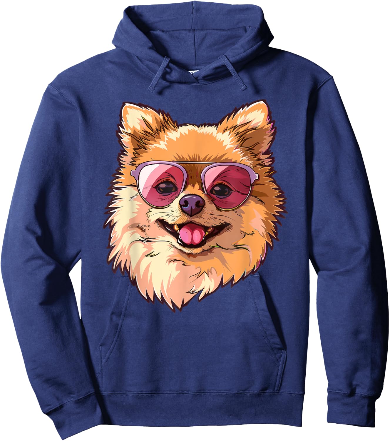 Pomeranian Dog Sunglasses Women Kids Hoodie - Hoodie | Navy