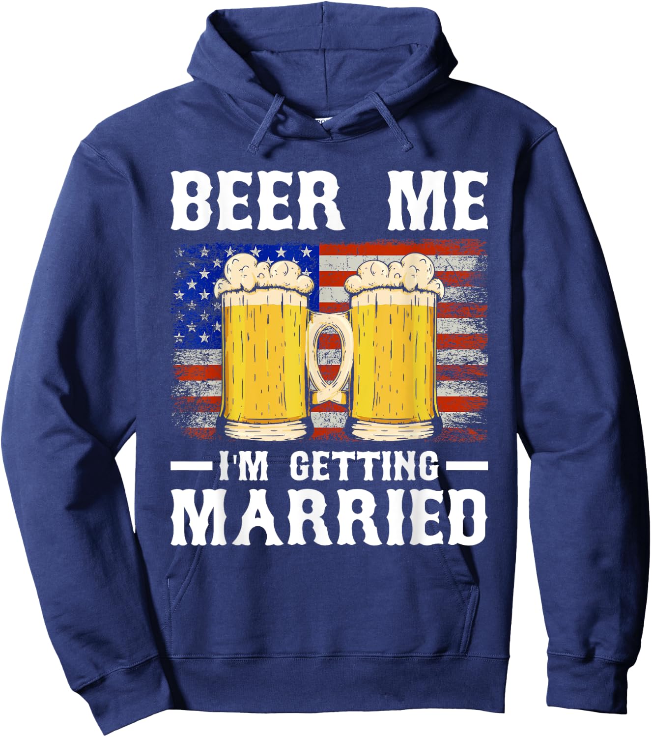 Beer Me I'm Getting Married Groom Groomsmen Hoodie - Hoodie | Navy