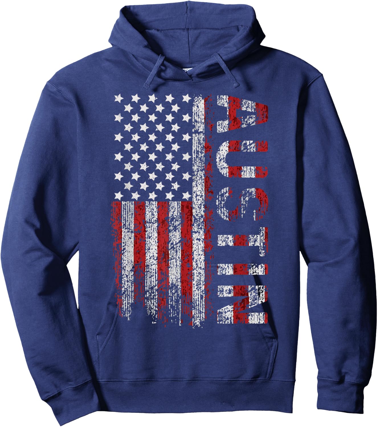 American Flag Austin Texas fourth of July shirts Hoodie - Hoodie | Navy